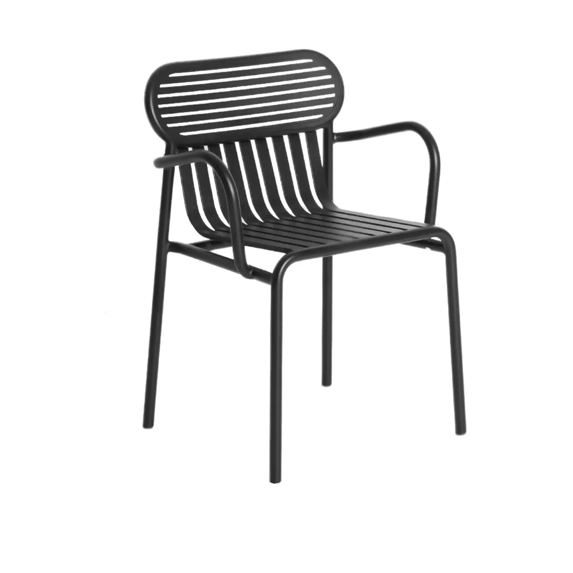 Week-End Chair With Armrests, Black