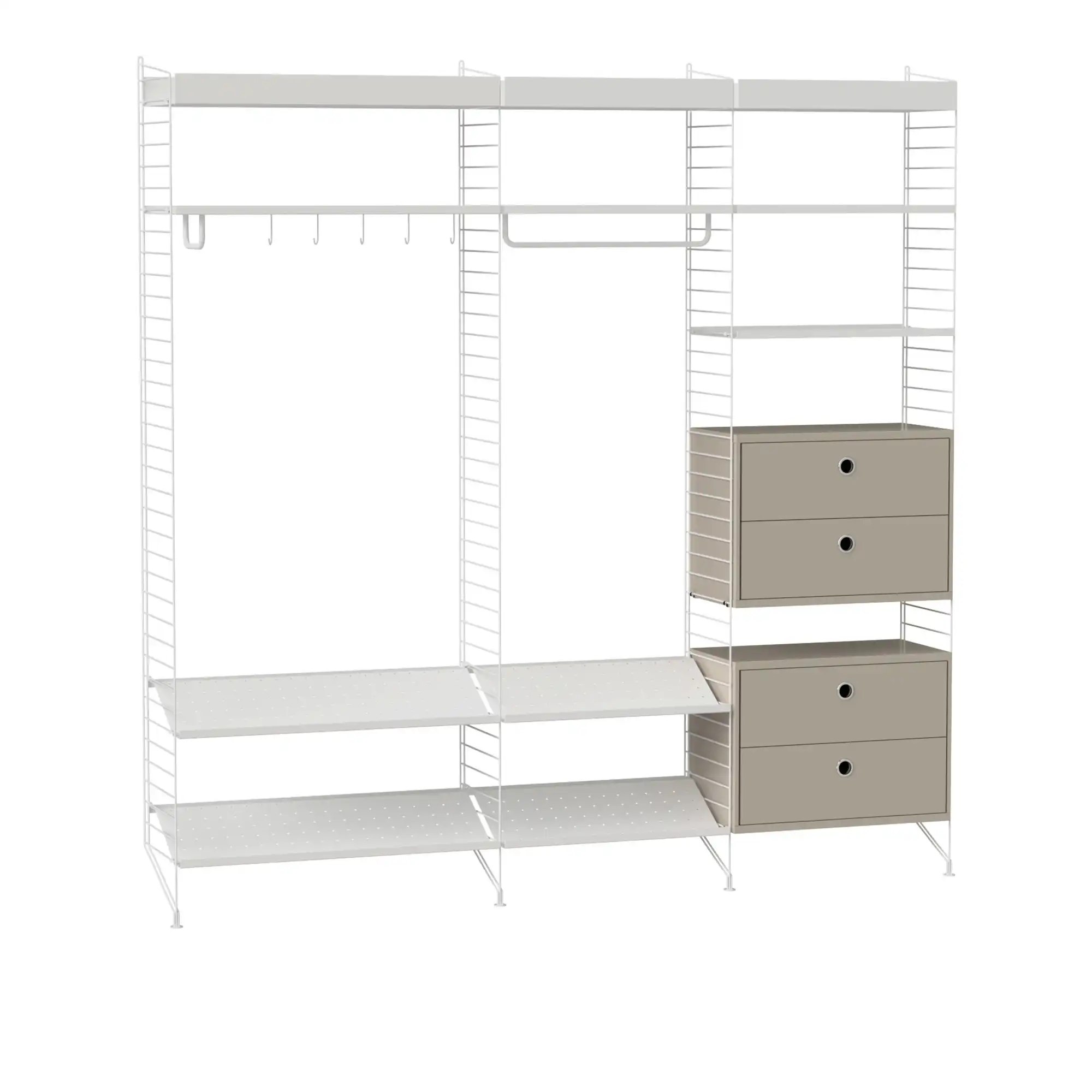 Hall hyllsystem P vit/beige