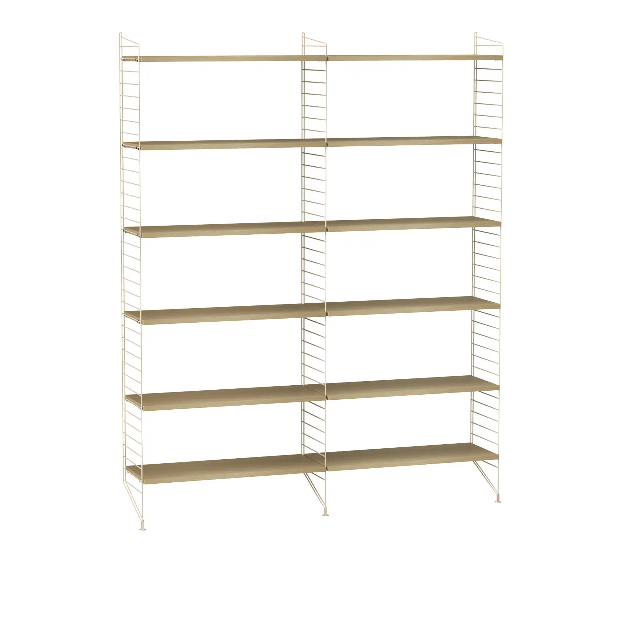 Vardagsrum hyllsystem A ek/beige