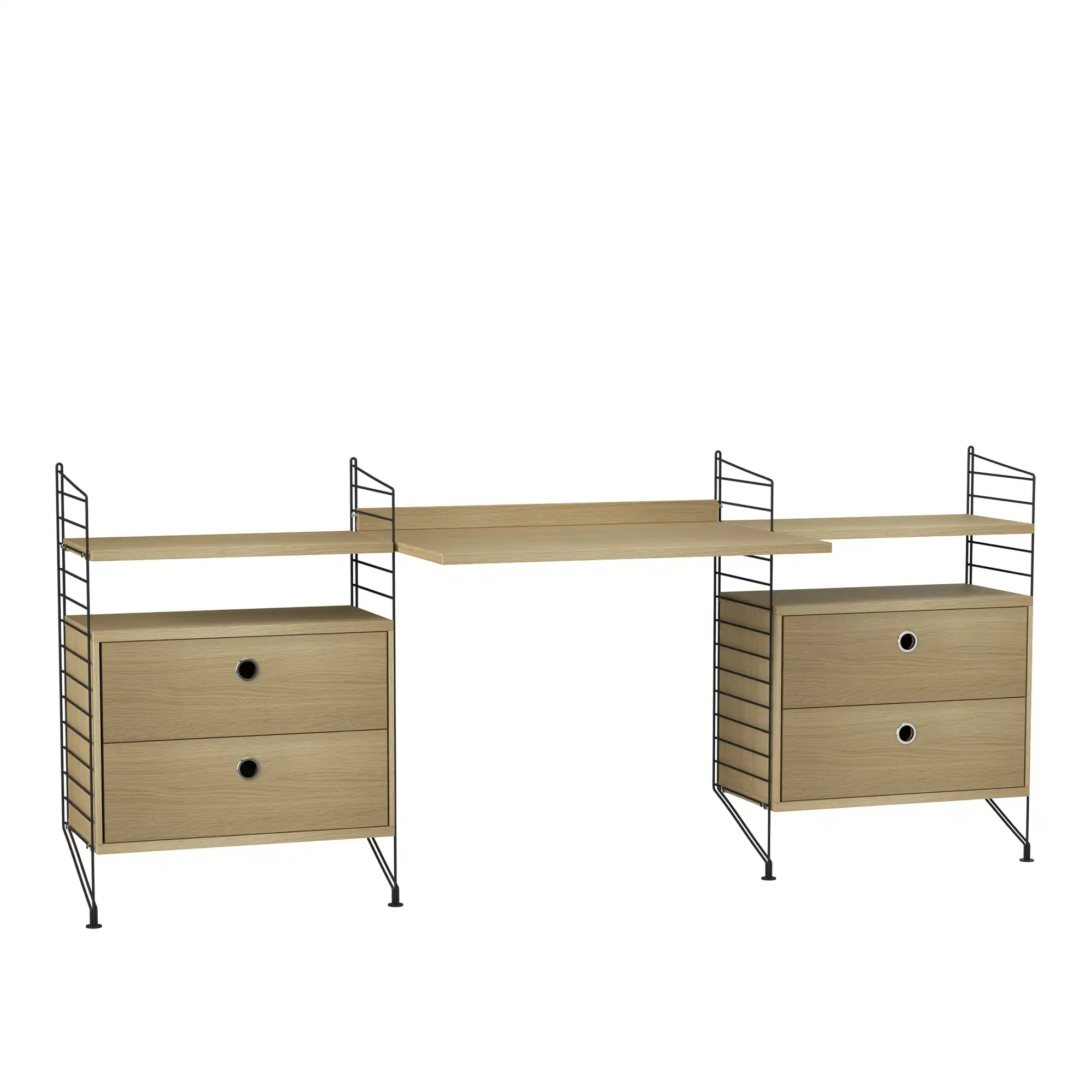 Kontor hyllsystem C ek/svart