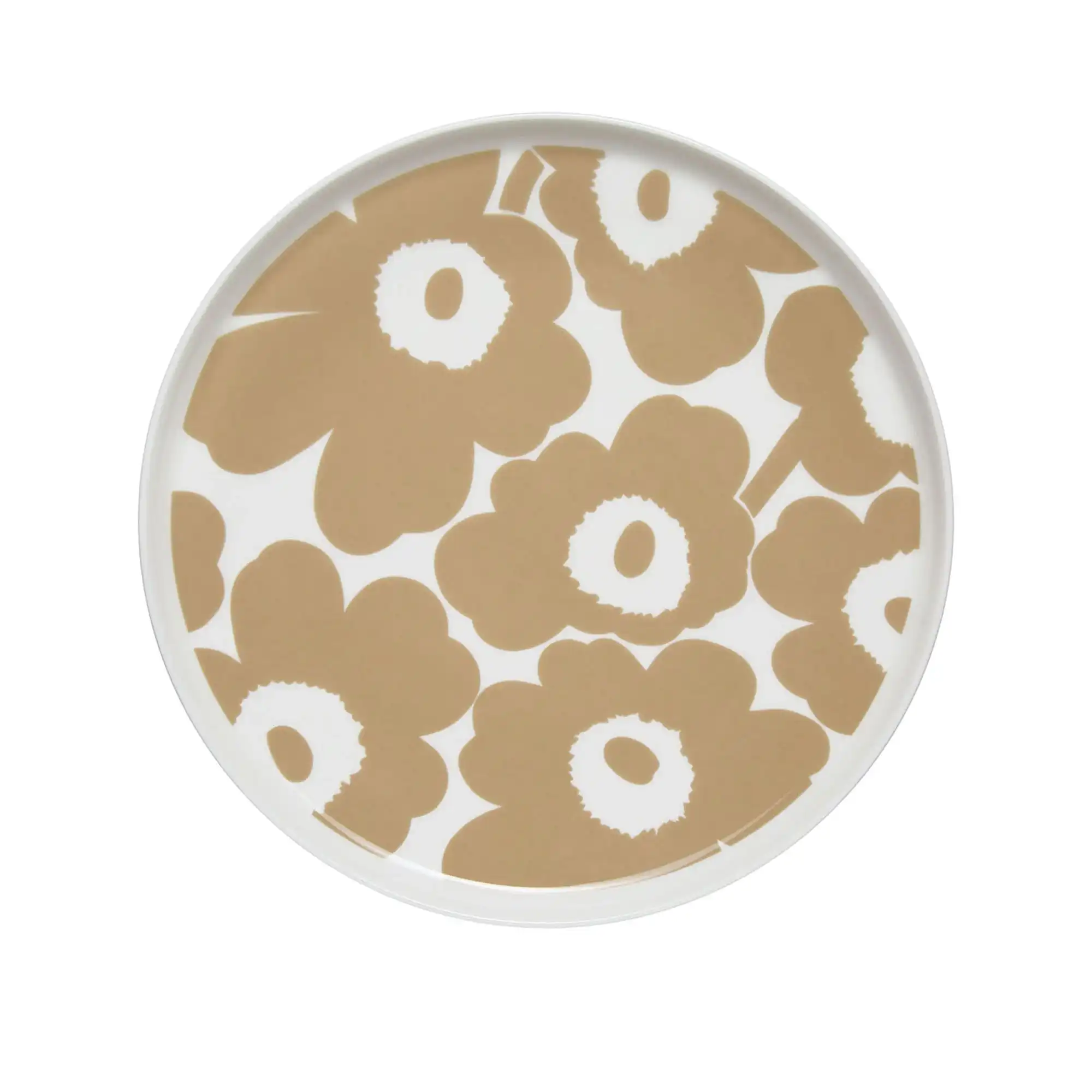 Unikko tallrik 25 cm white beige