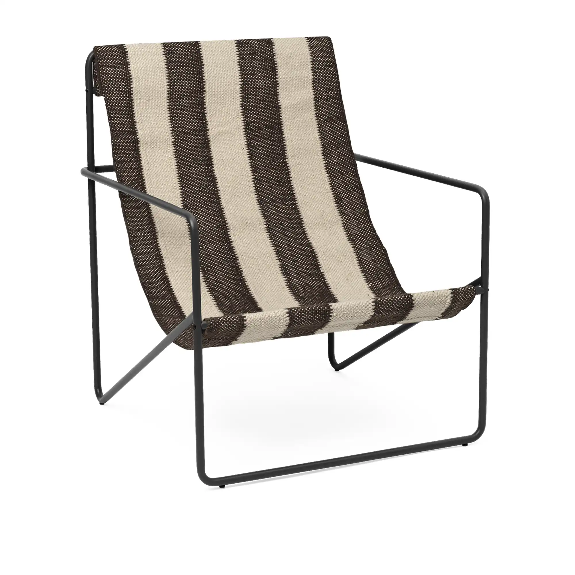 Desert Lounge Chair - Black/Off-White/Chocolate