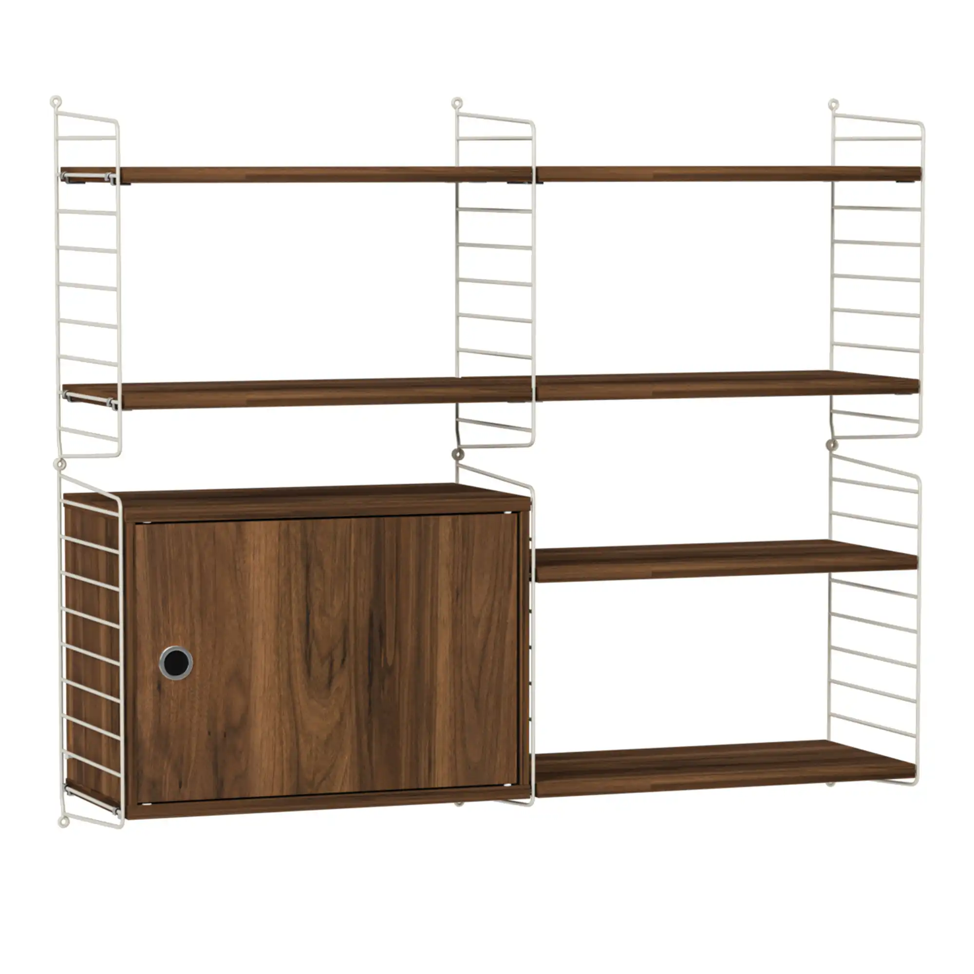 Vardagsrum hyllsystem R valnöt/beige
