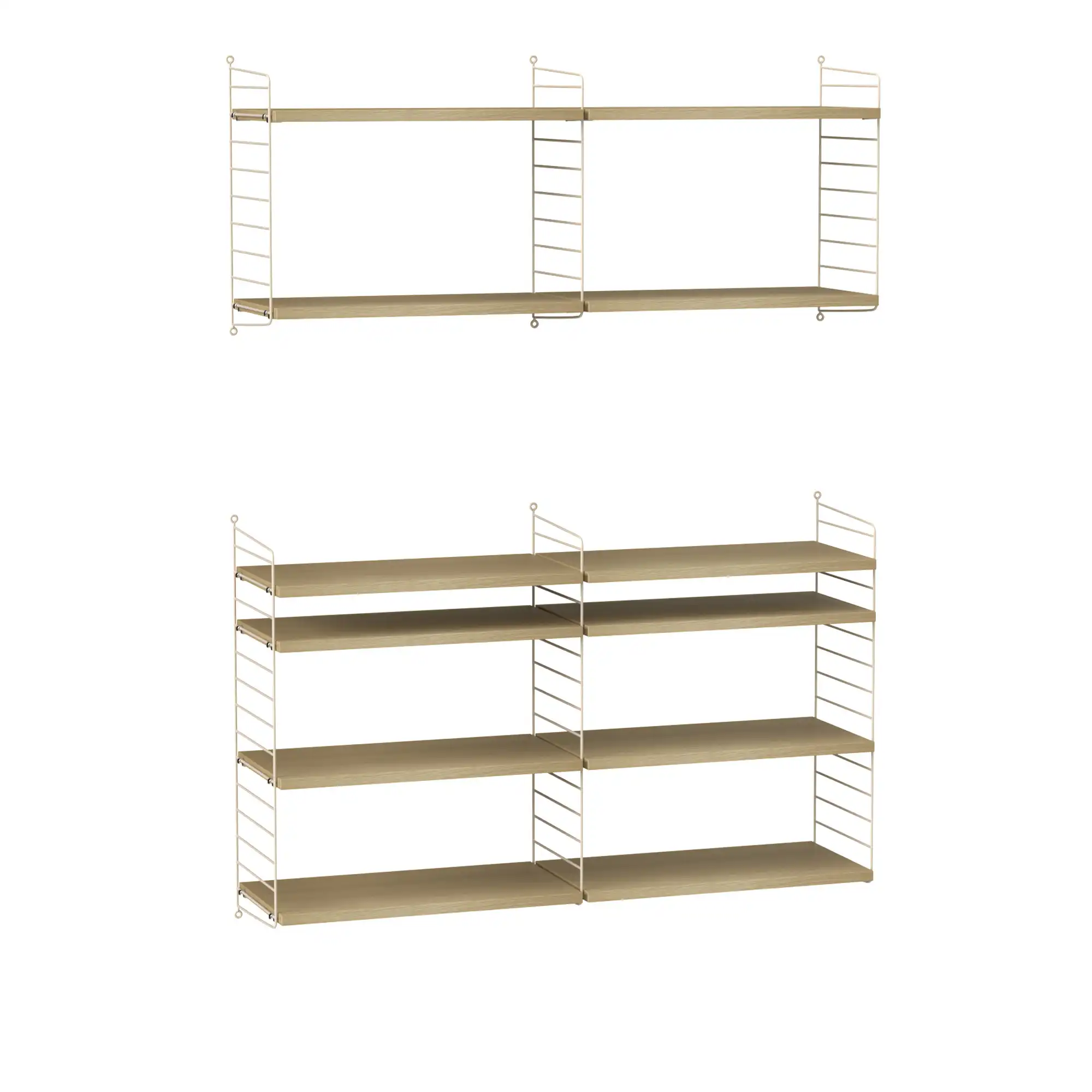 Vardagsrum hyllsystem N ek/beige