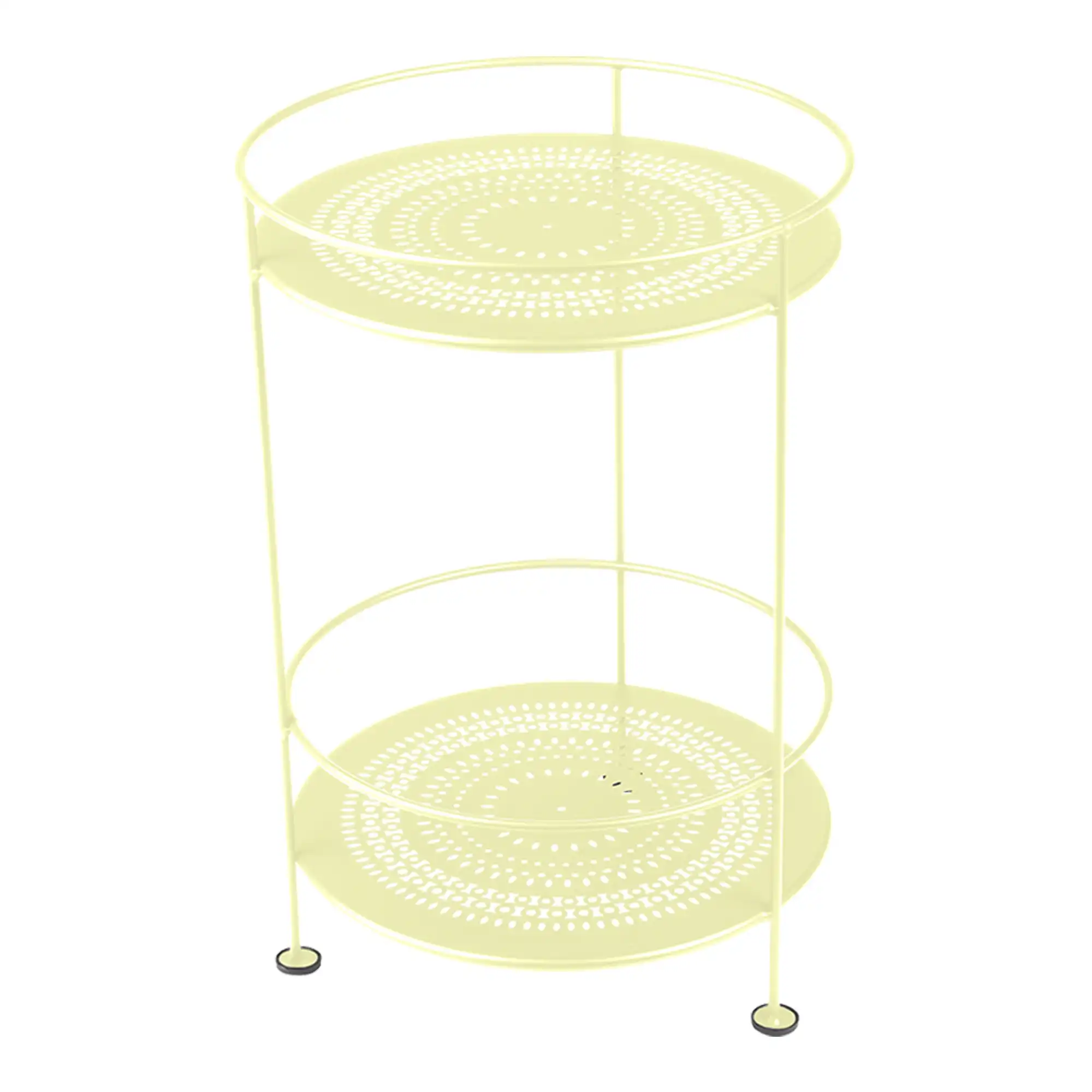 Guinguette Side Table With Perforated Double Top Frosted Lemon A6