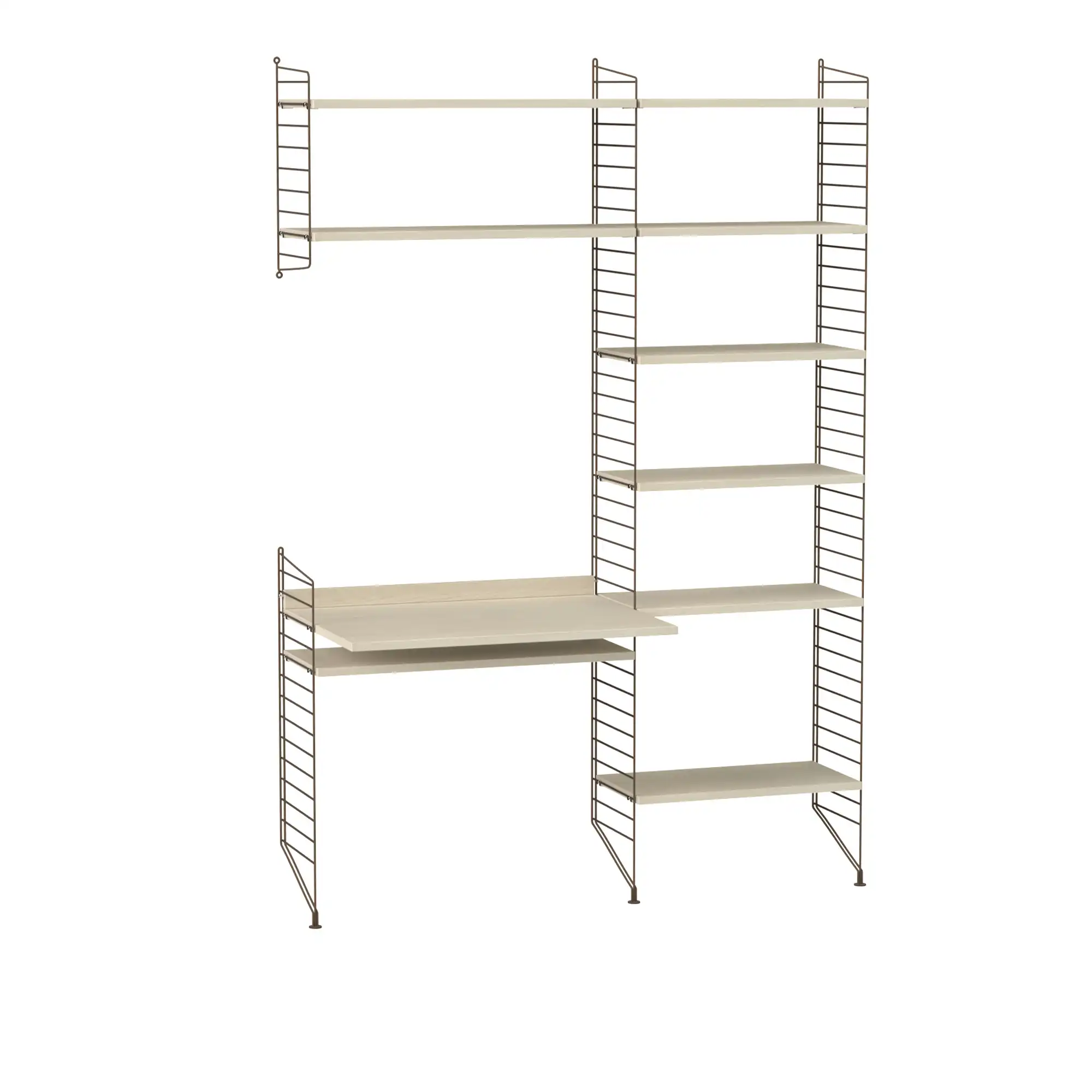 Kontor hyllsystem G ask/brun