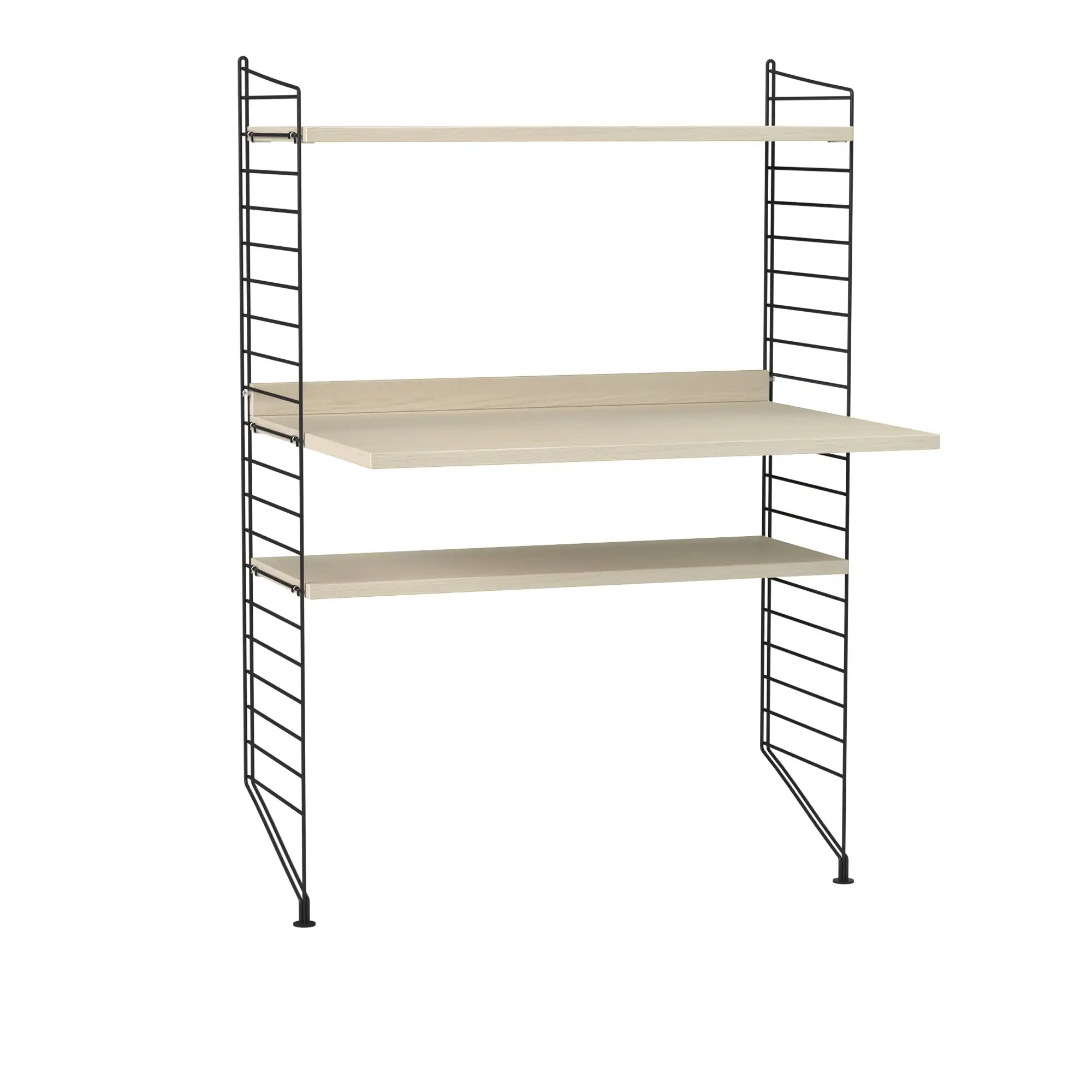 Kontor hyllsystem H ask/svart