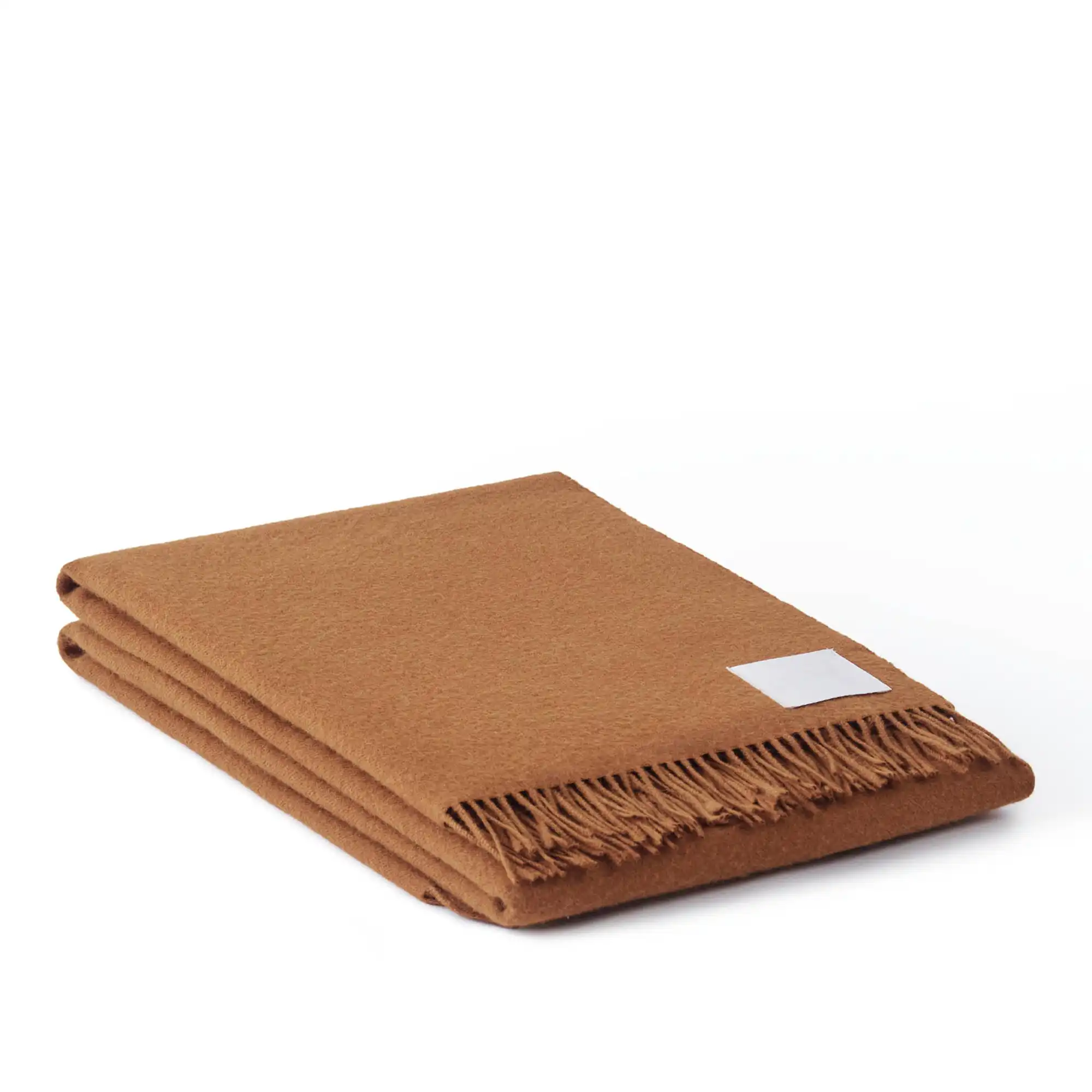 NO GA Baby Alpaca Throw 130 x 200 cm Caramel Brown