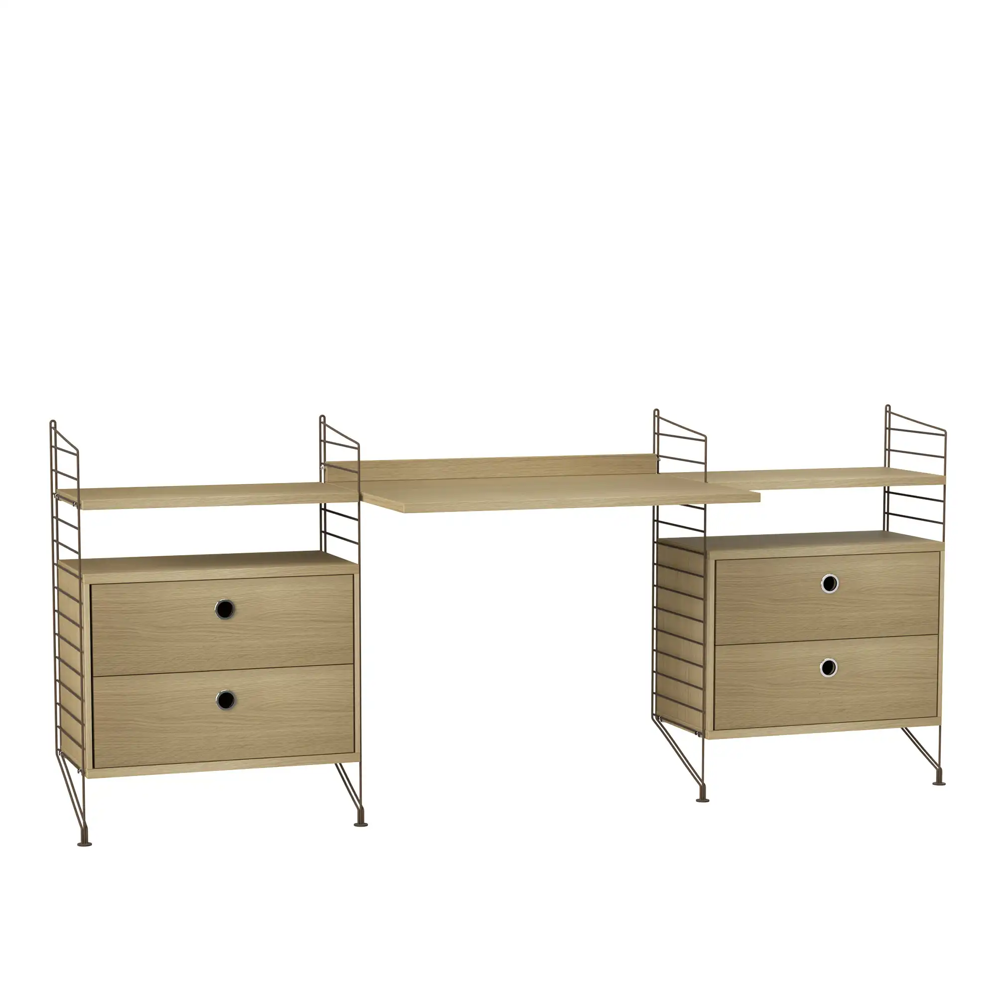Kontor hyllsystem C ek/brun