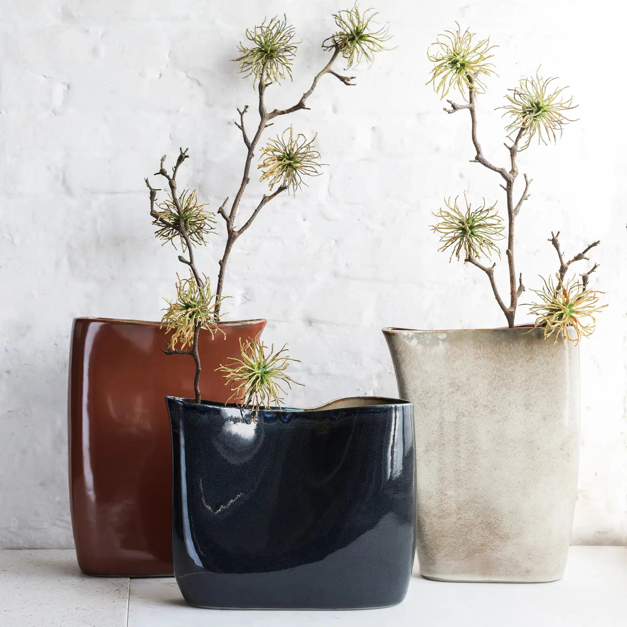 Terres De Reves Vase High Misty Grey Rusty