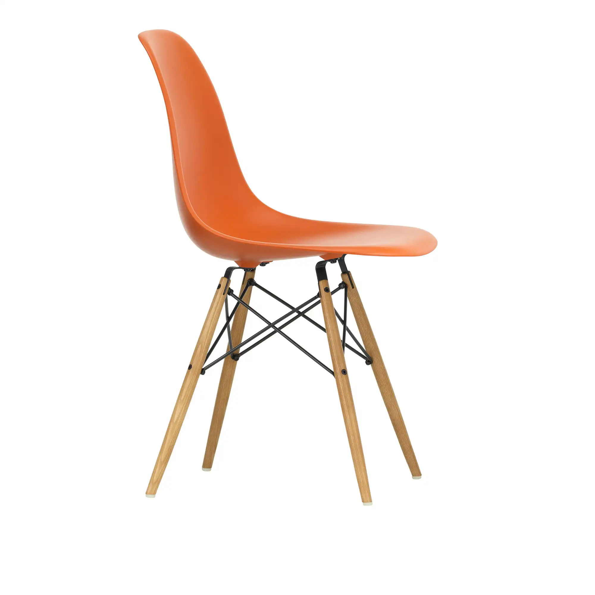 Eames Plastic Chair DSW - 43 Rusty Orange - Ash Honey Tone