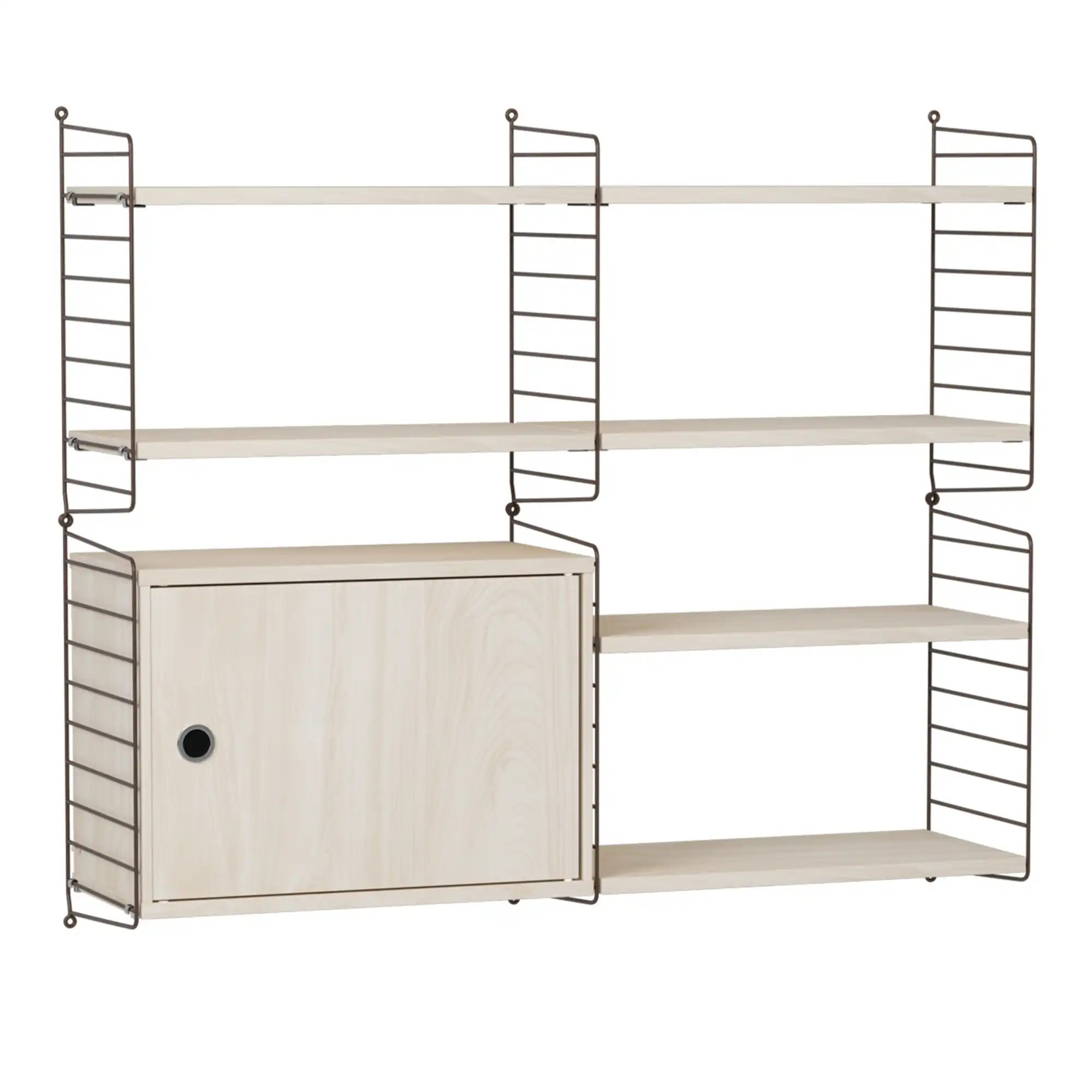 Vardagsrum hyllsystem R ask/brun