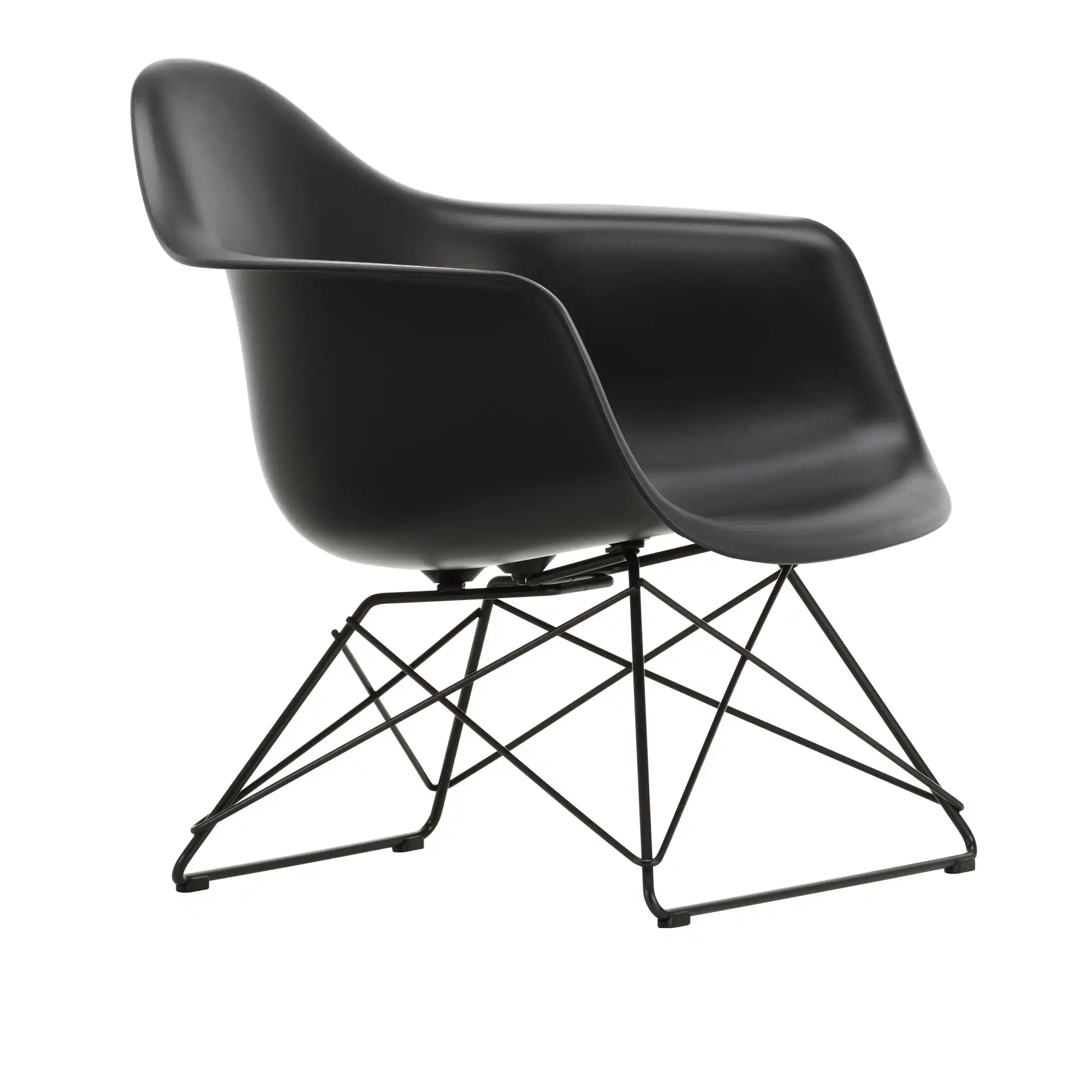 Eames RE Plastic Armchair LAR fåtölj Basic Dark