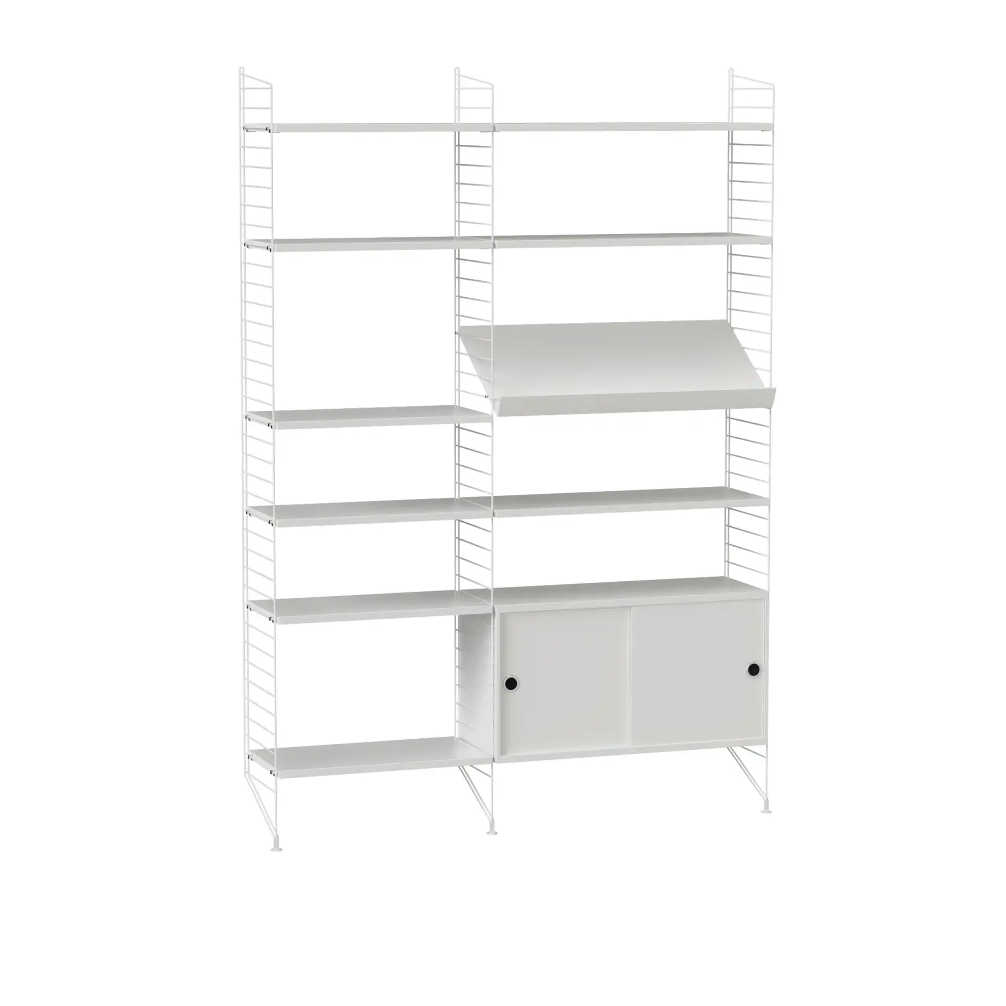 Vardagsrum hyllsystem H ek/beige