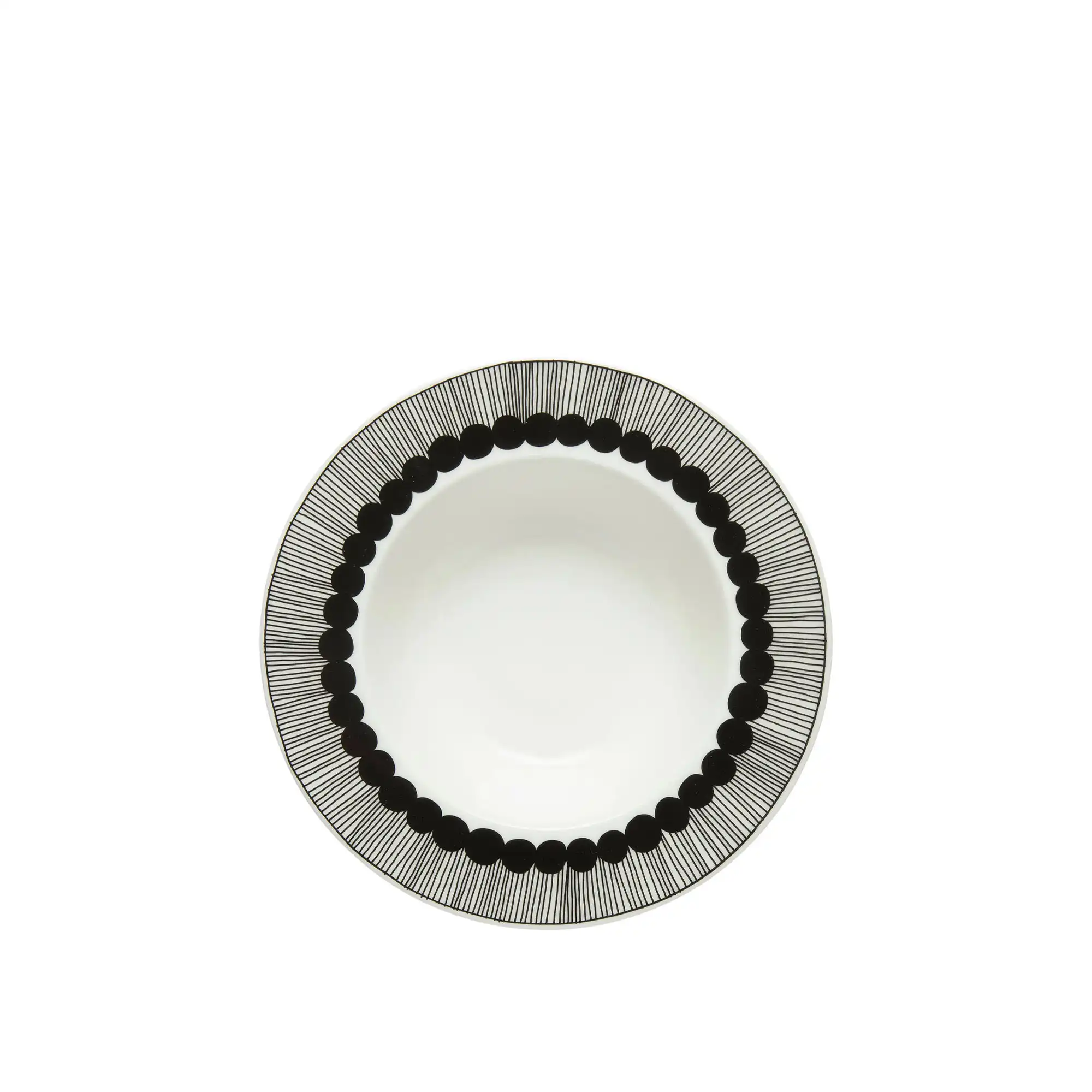 Siirtolapuutarha Deep Plate 25 cl White, Black