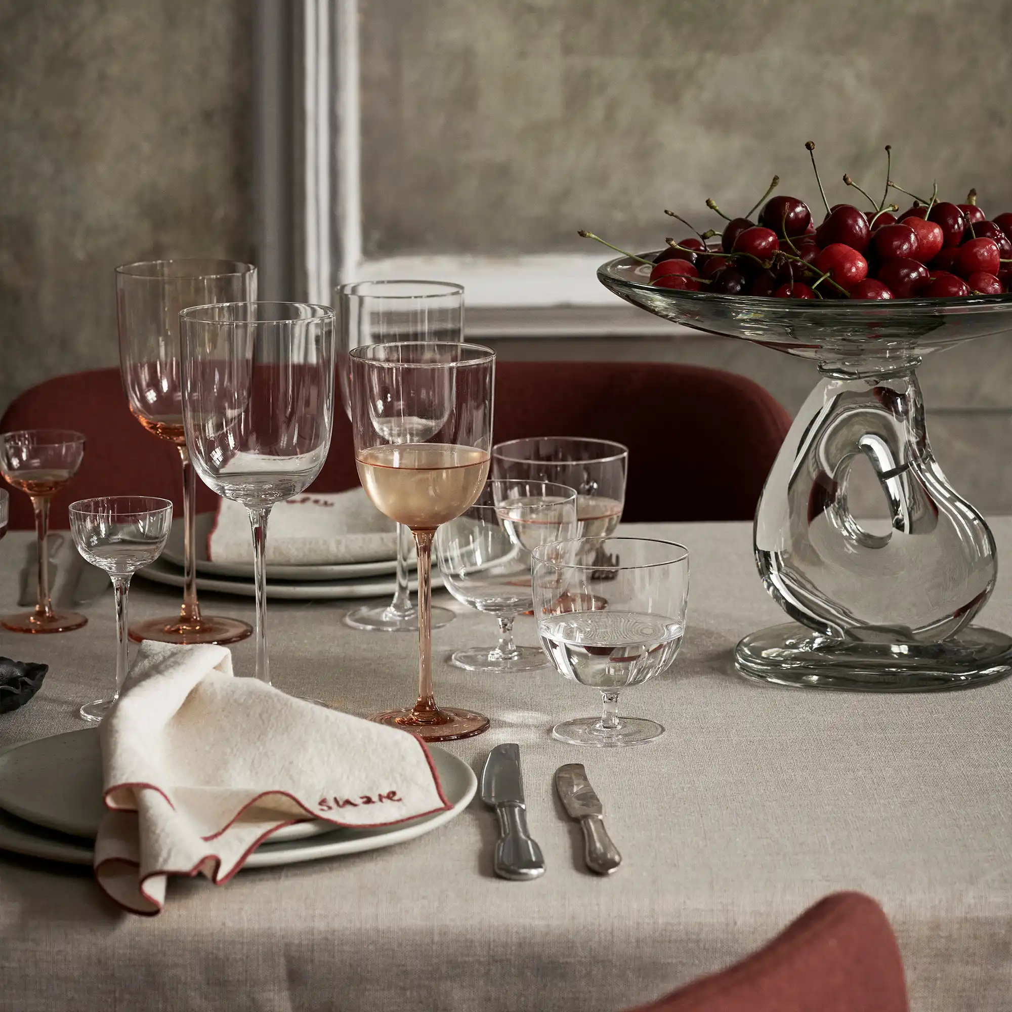 Host White Wine Glasses Set of 2 / Blush
