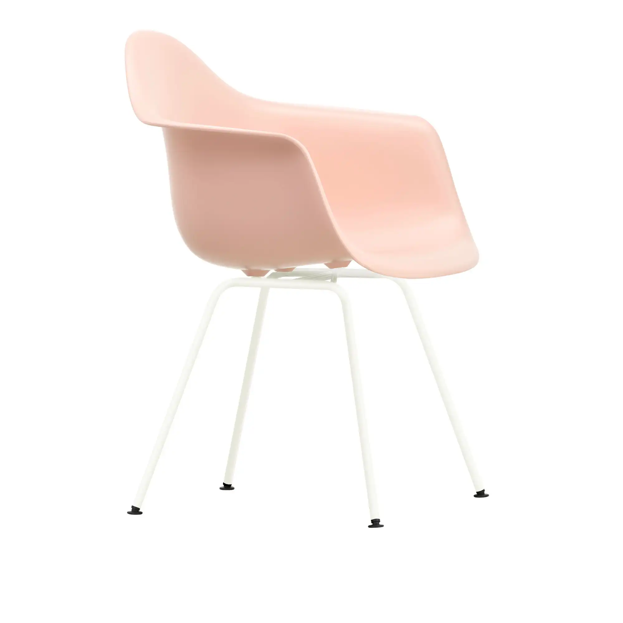 Eames Plastic Armchair DAX - 41 Pale Rose - White Base