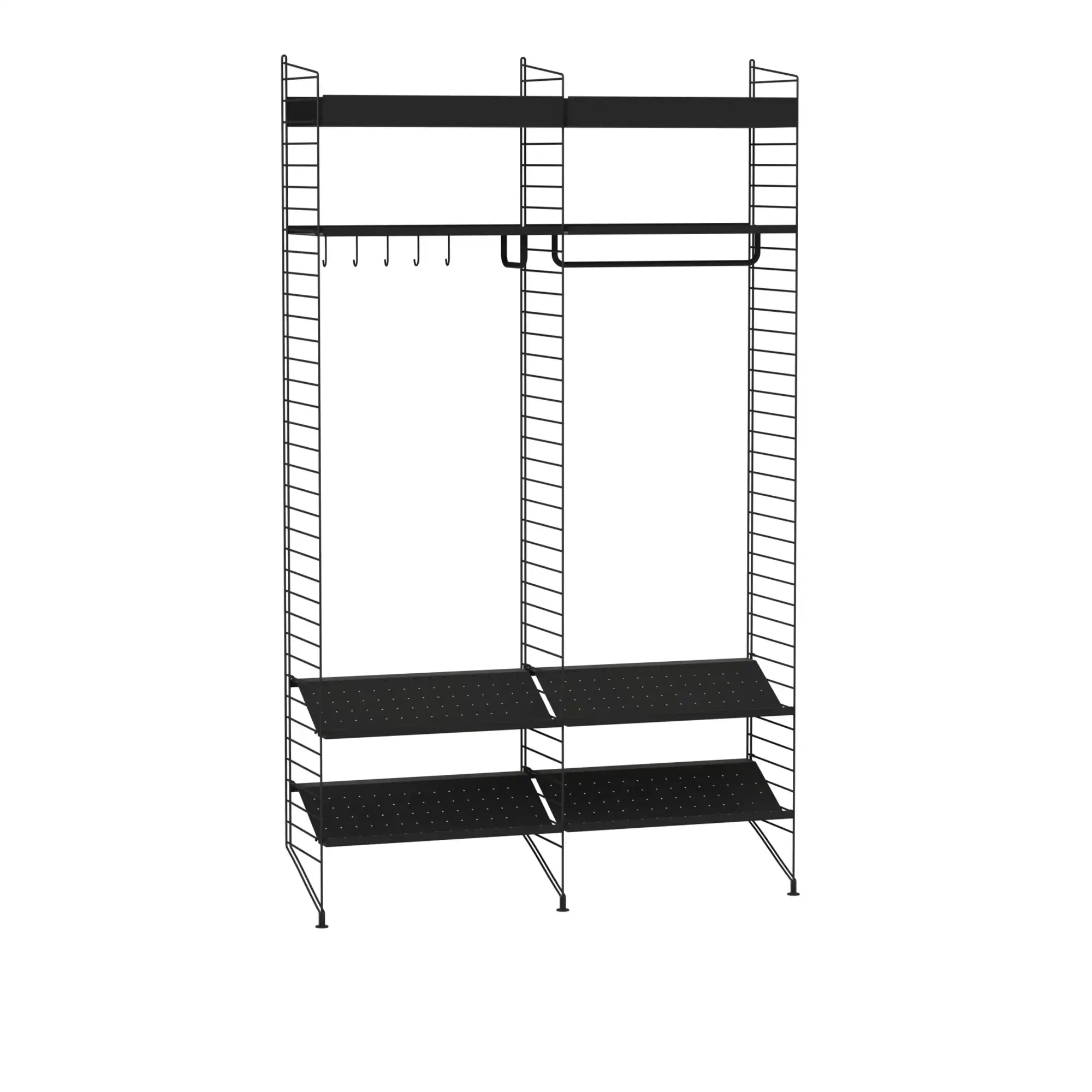 Hall hyllsystem K svart/svart