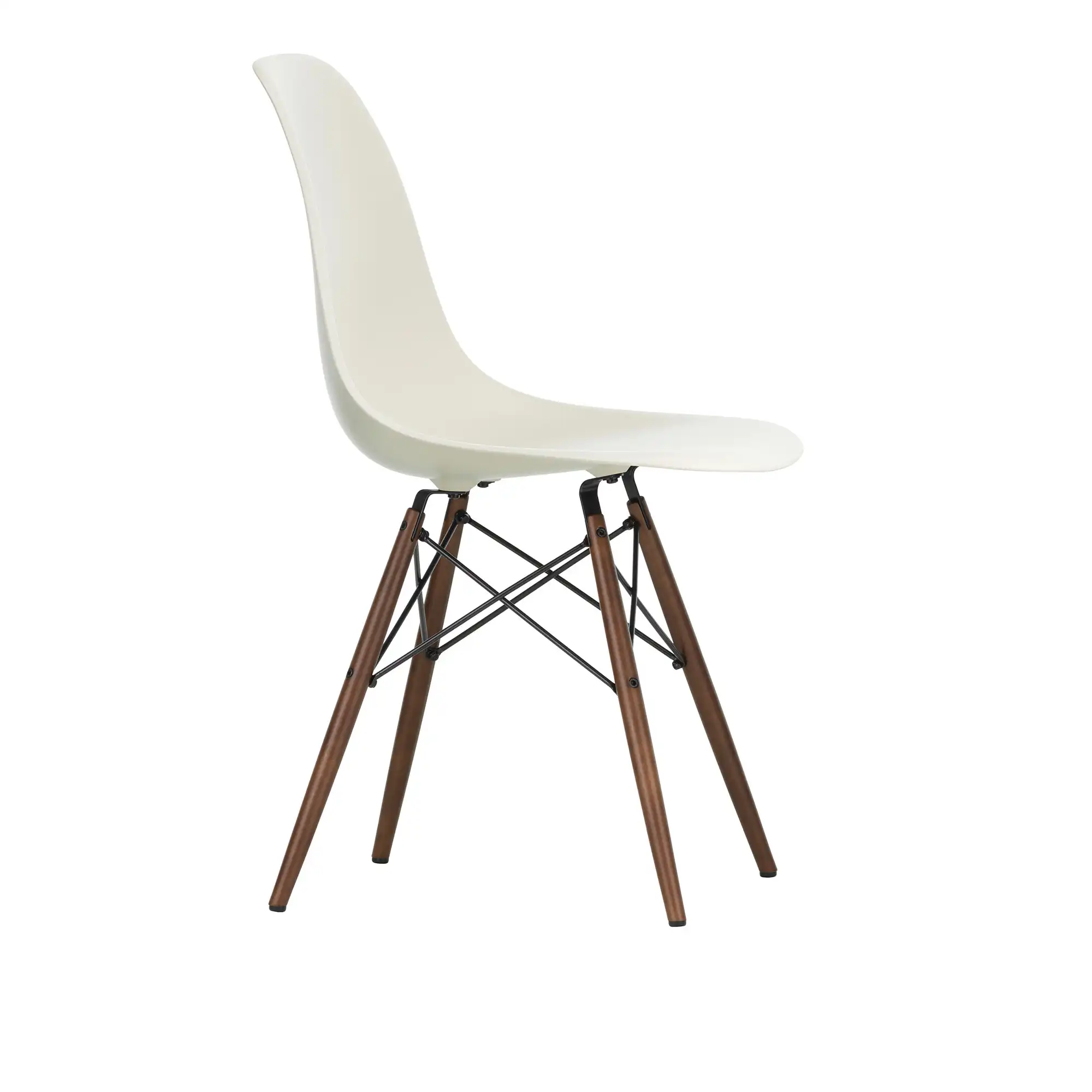 Eames Plastic Chair DSW - 11 Pebble - Dark Maple