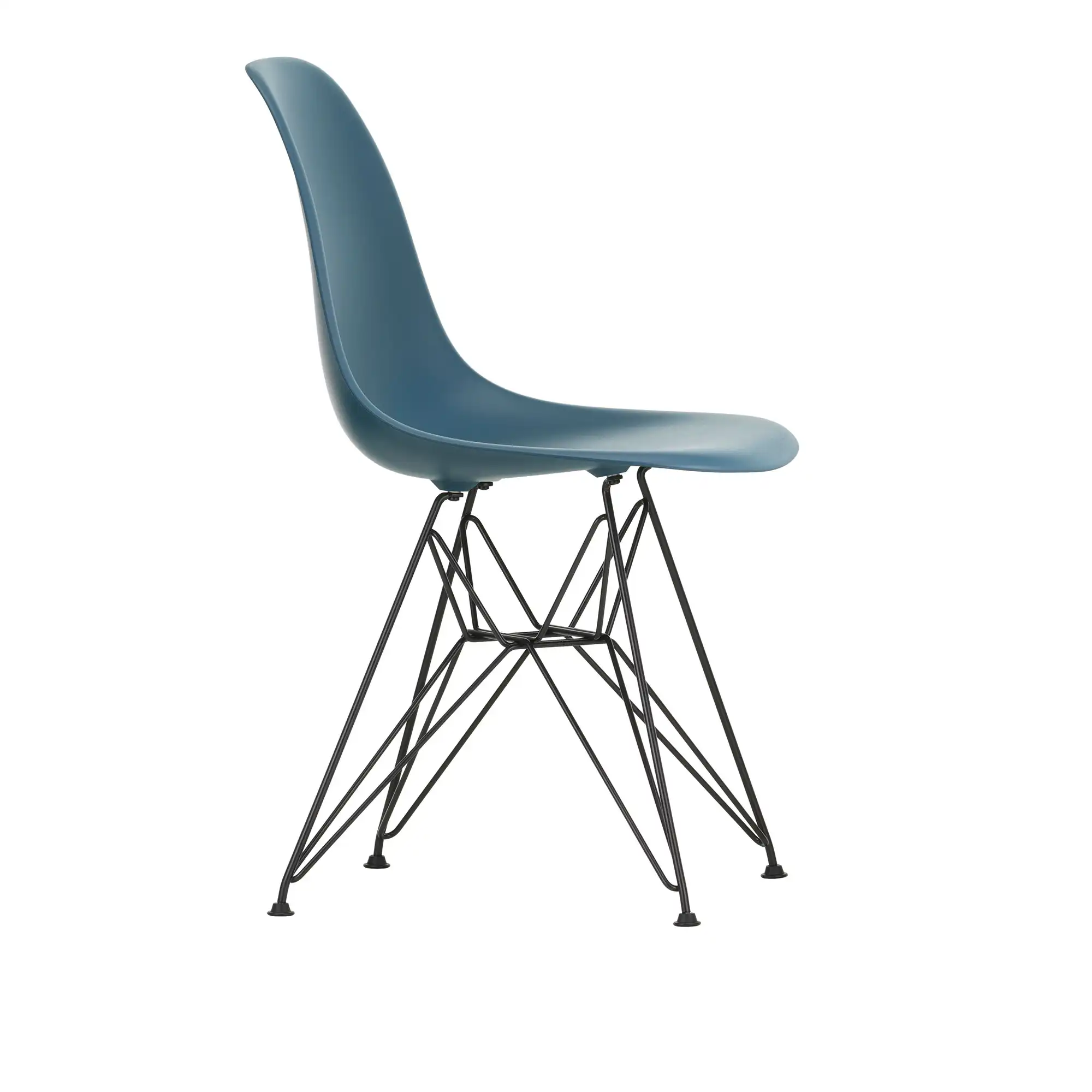 Eames Plastic Chair DSR 83 Sea Blue Dark Base