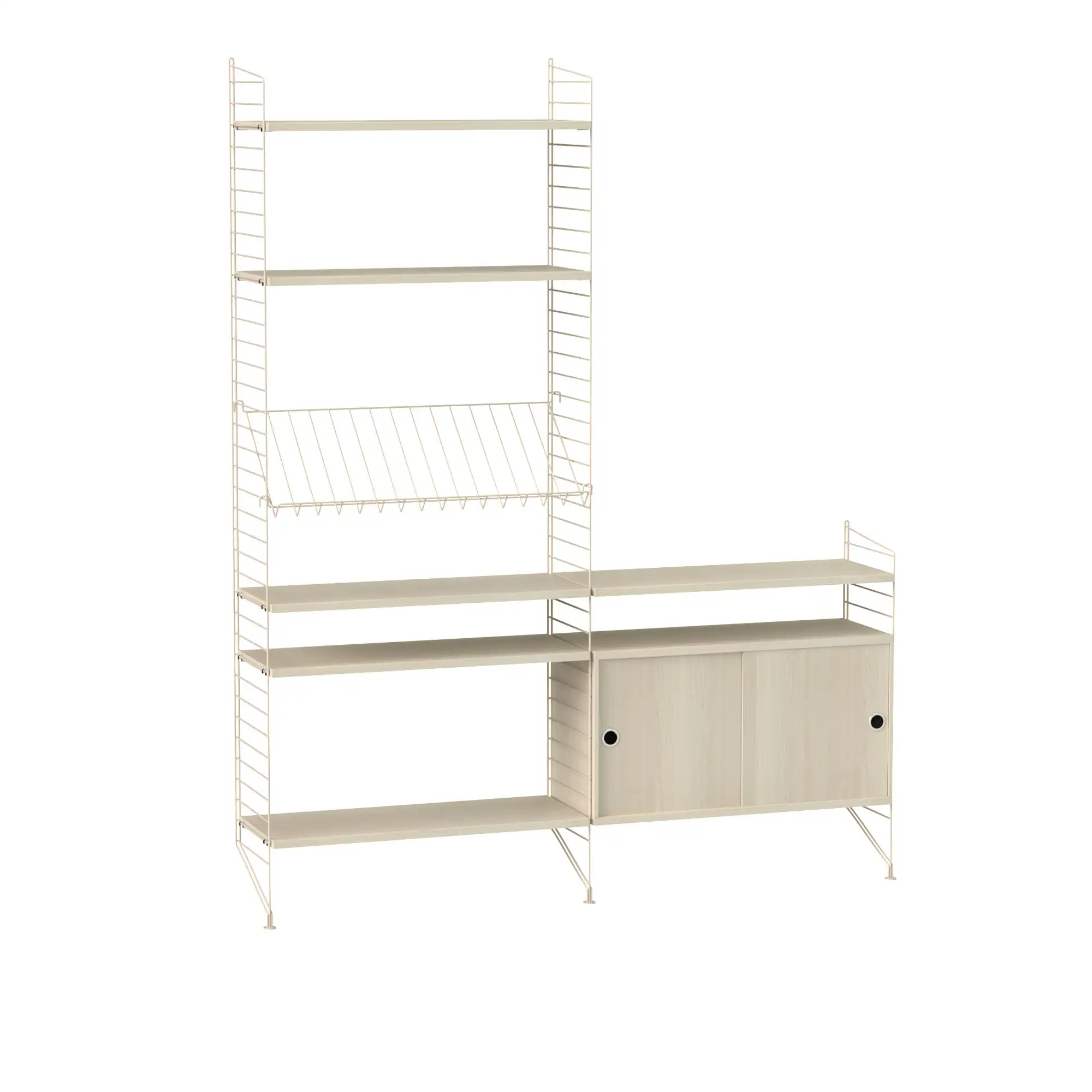 Vardagsrum hyllsystem K ask/beige