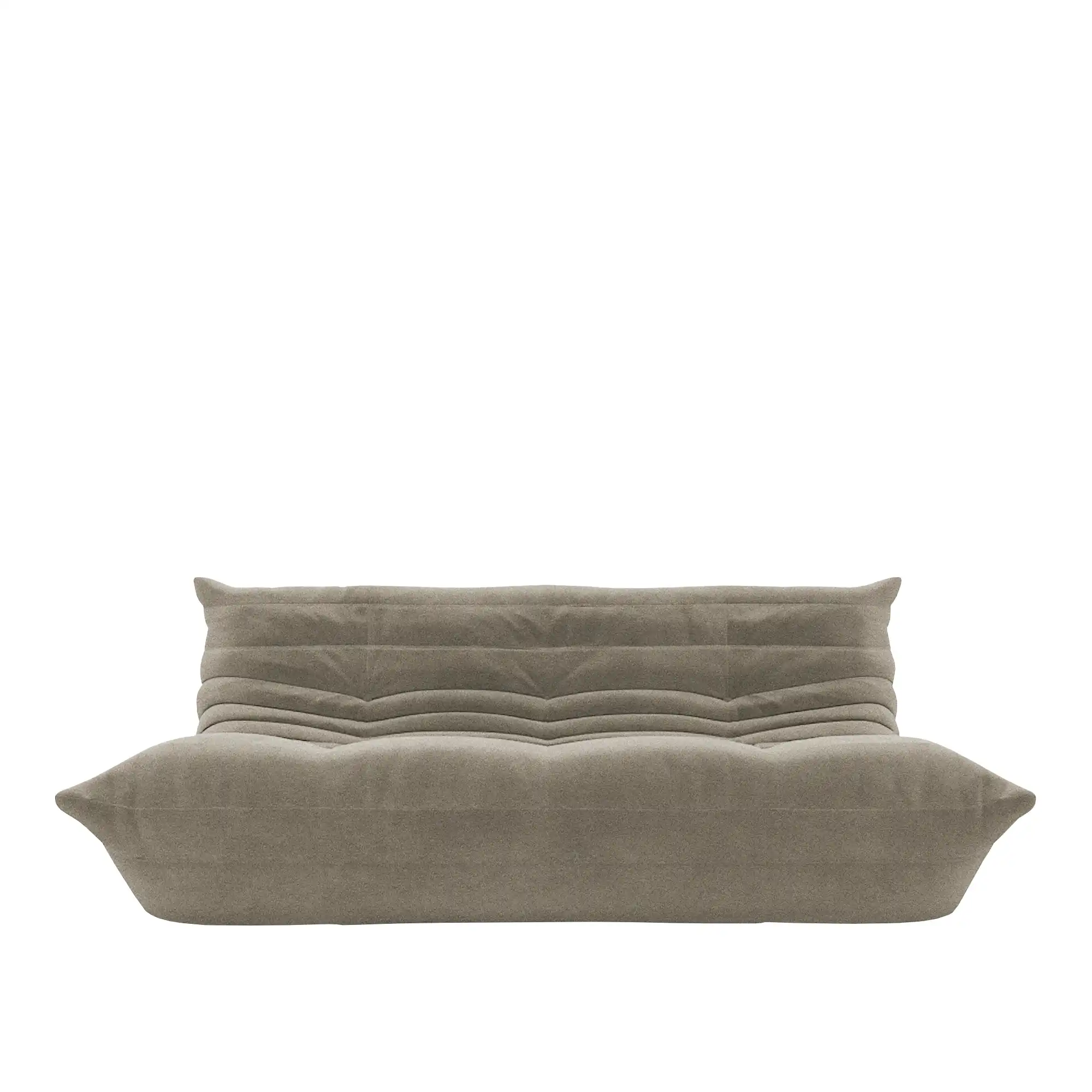 Togo Large Settee Without Arms, Fabric Cat. S Alcantara Dove Grey 4475