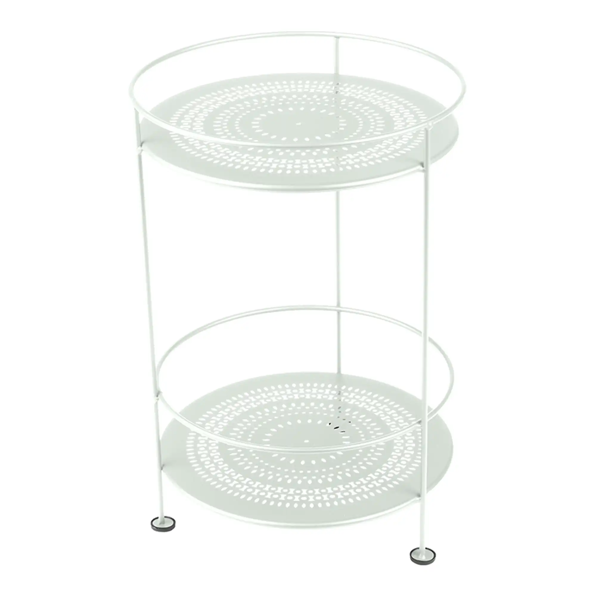 Guinguette Side Table With Perforated Double Top Ice Mint A7