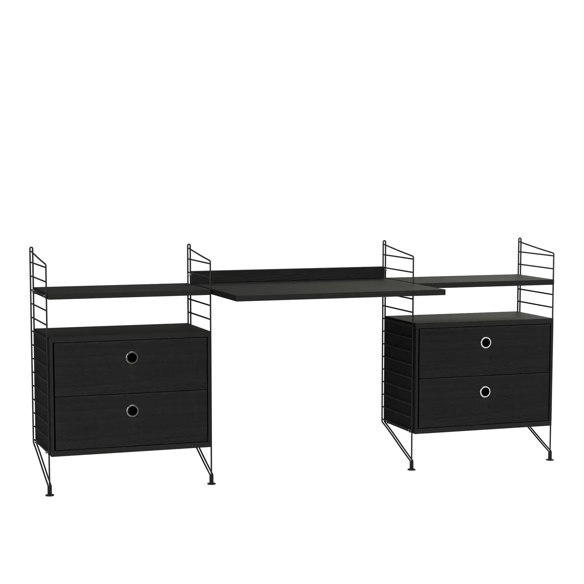 Kontor hyllsystem C svart/svart