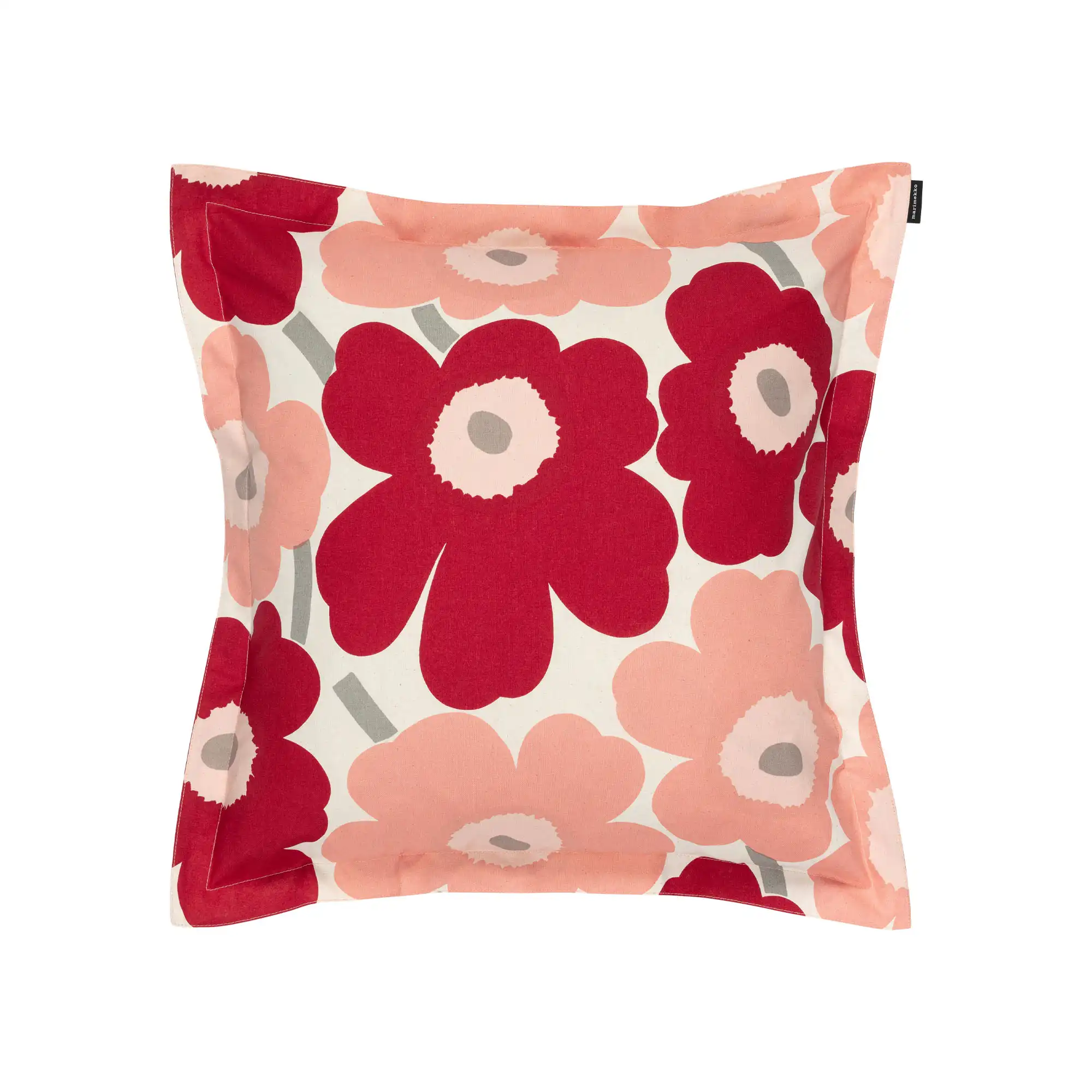 Pieni Unikko Cushion Cover 50x50 cm, Dark Cherry, Rose