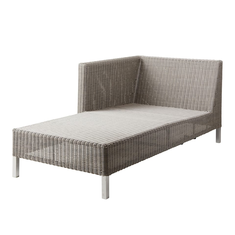 Connect Chaiselounge Modulsofa, Højre, Taupe, Cane-Line Weave