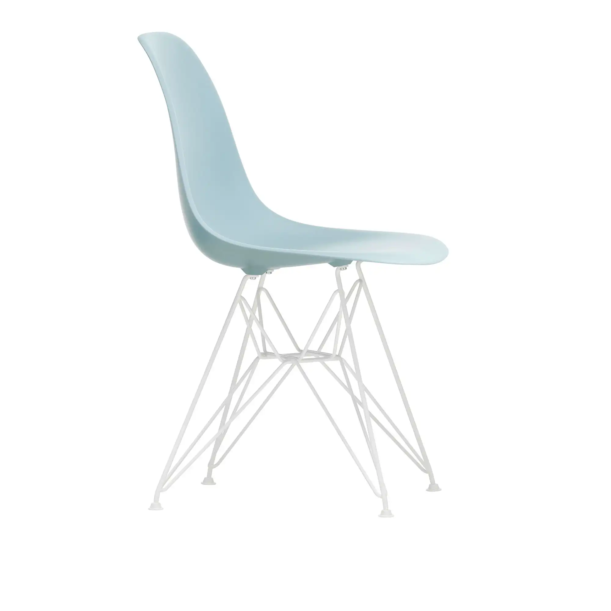 Eames Plastic Chair DSR - 23 Ice Grey - White Base