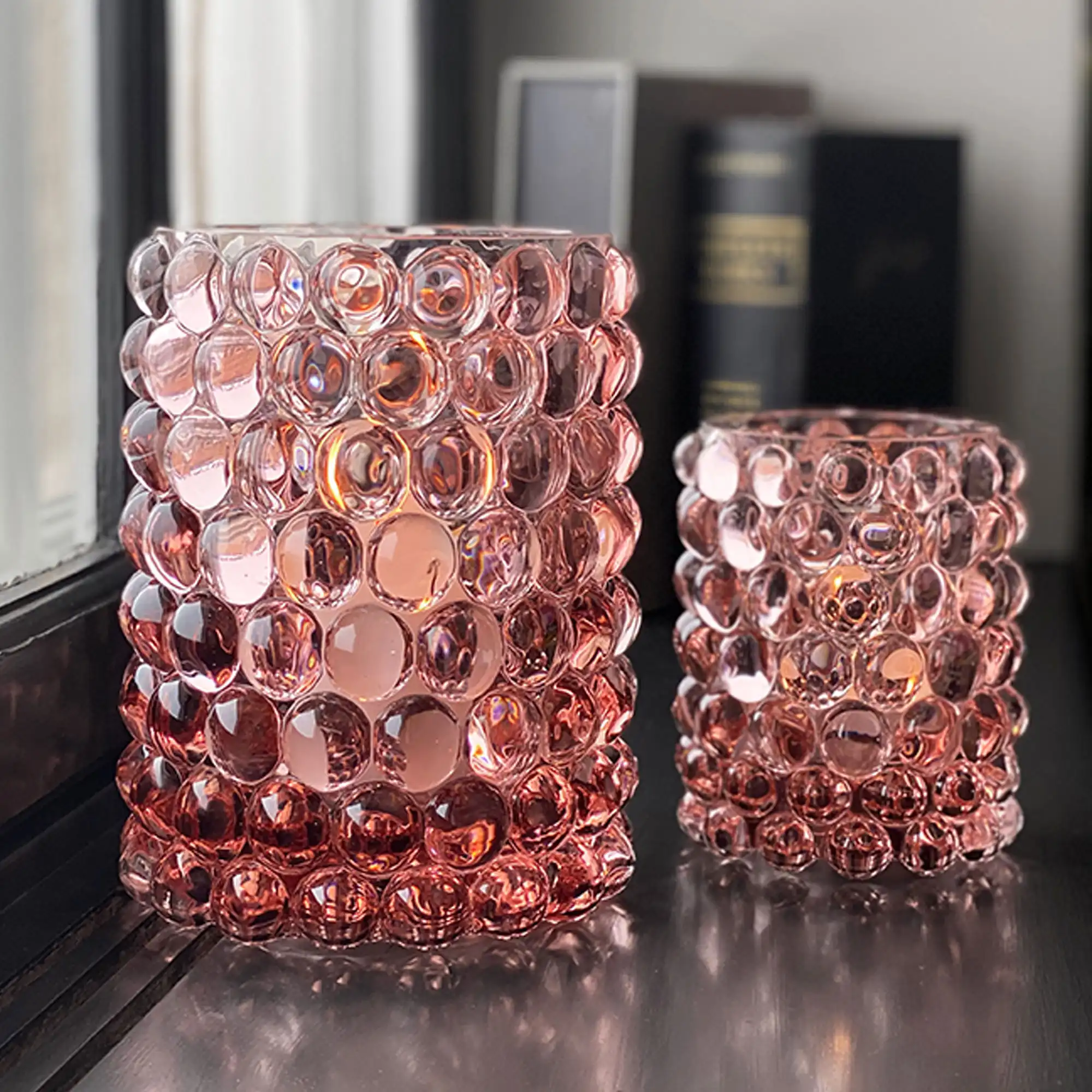 Hurricane Lamp Boule Large Rosé