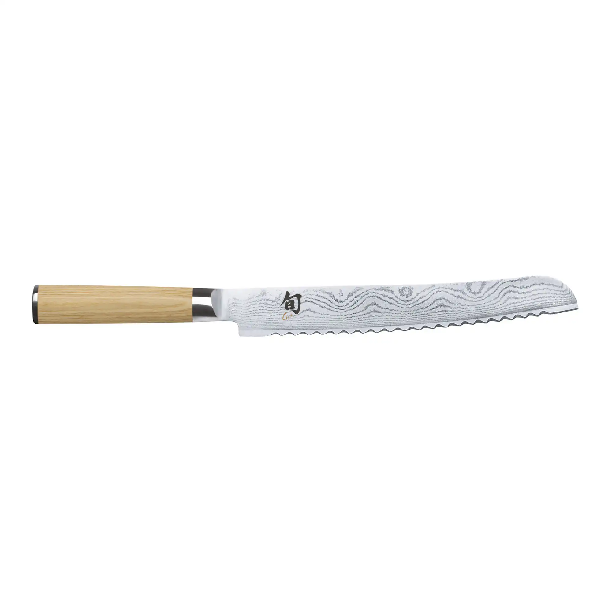 Shun Classic Brödkniv 23 cm, Ljust handtag