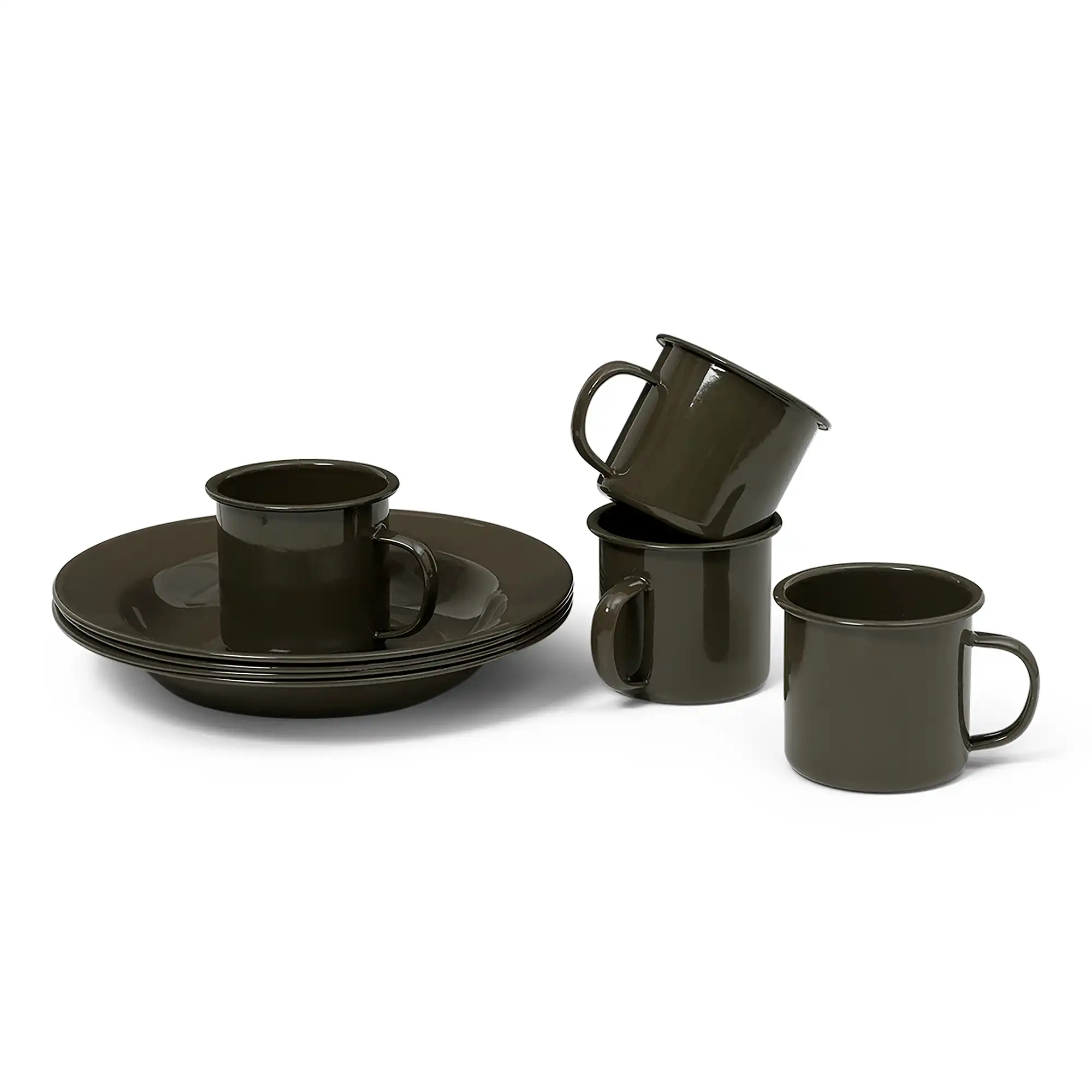 Yard Picnic Set Of 8 Olive Green