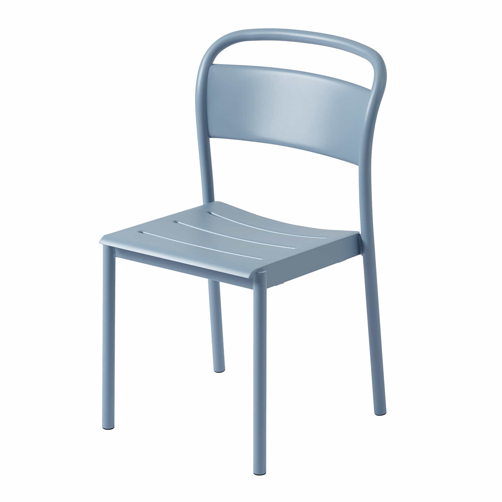 Linear Steel Side Chair Pale Blue