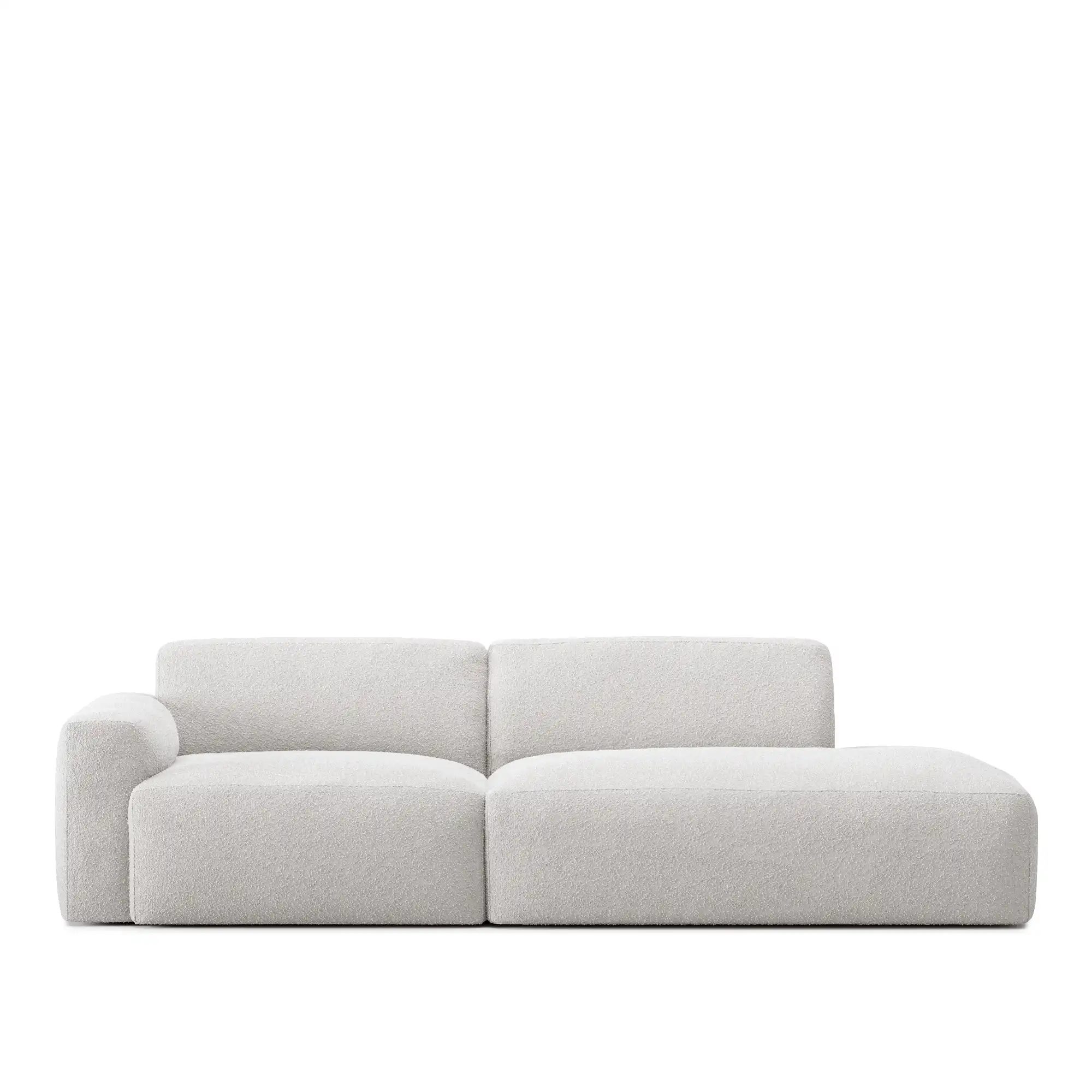 Brick 2-Seater Open End Right - Ascot White