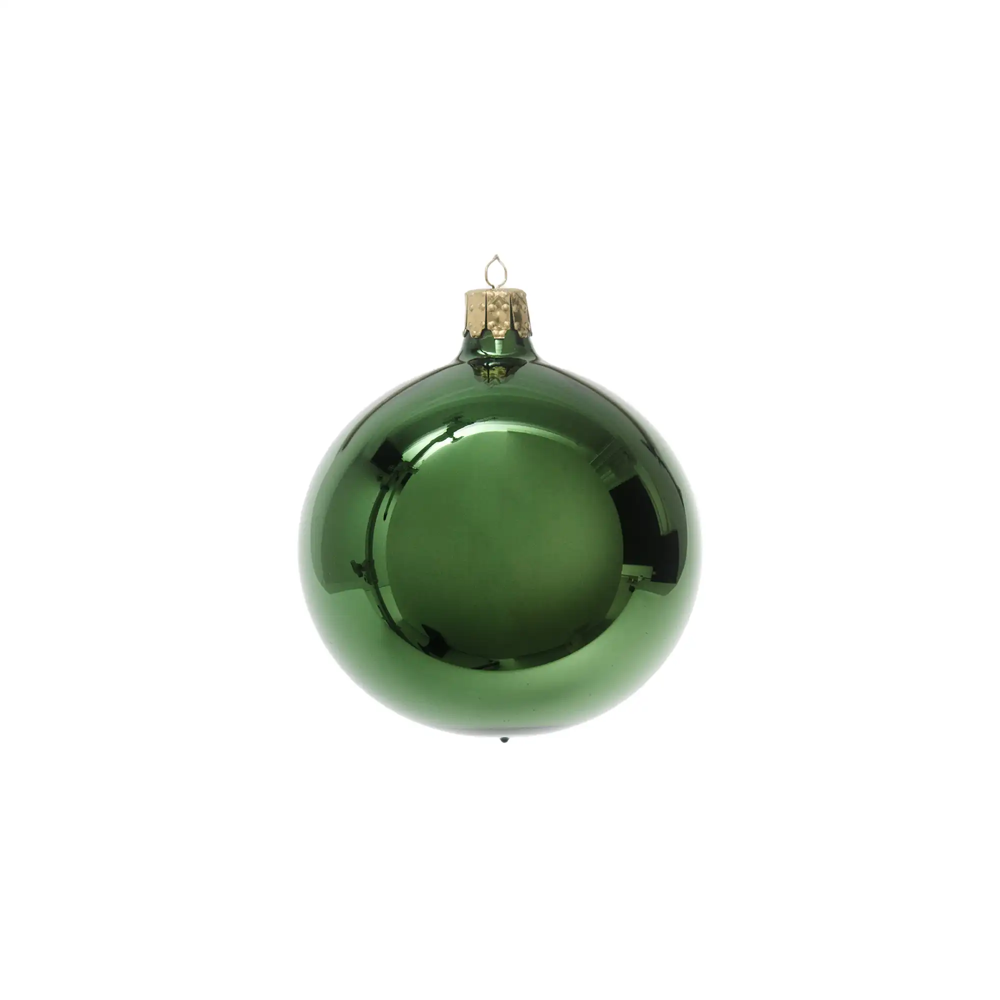 Glass Baubles / Shiny Green