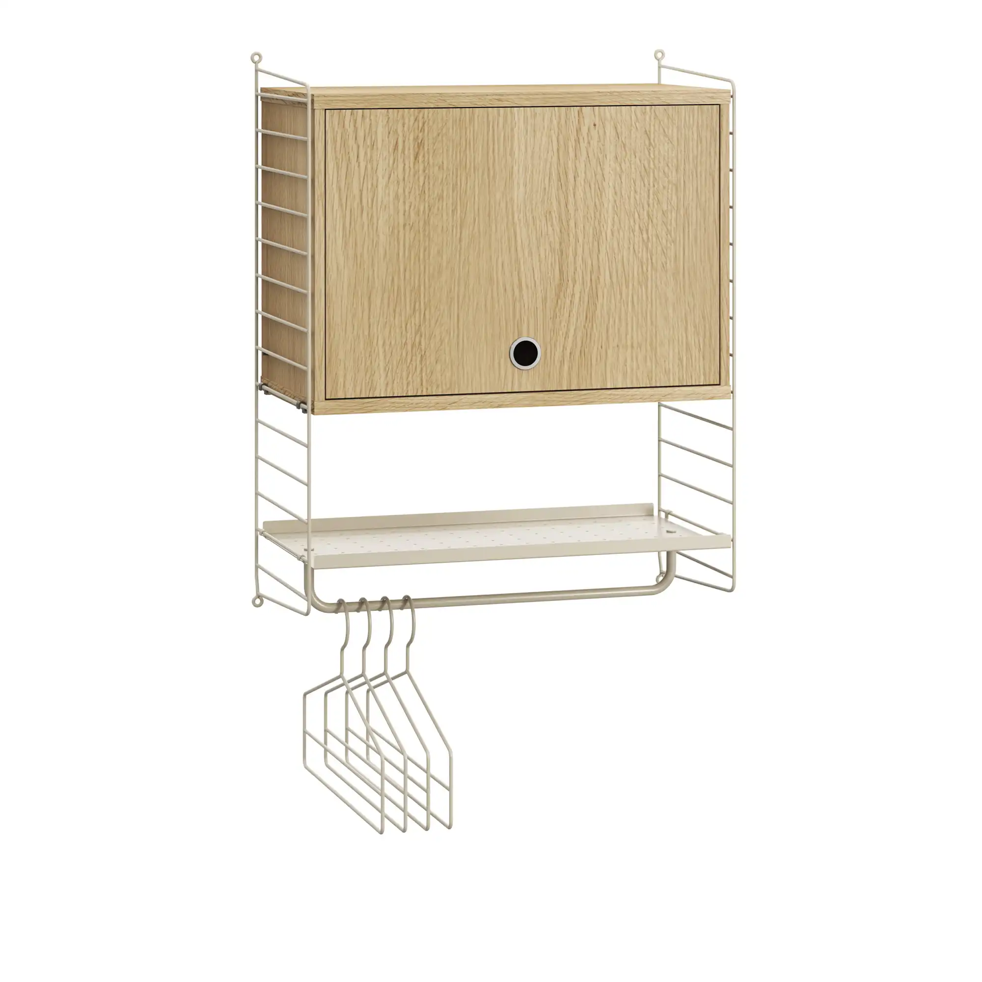 Hall hyllsystem V ek/beige