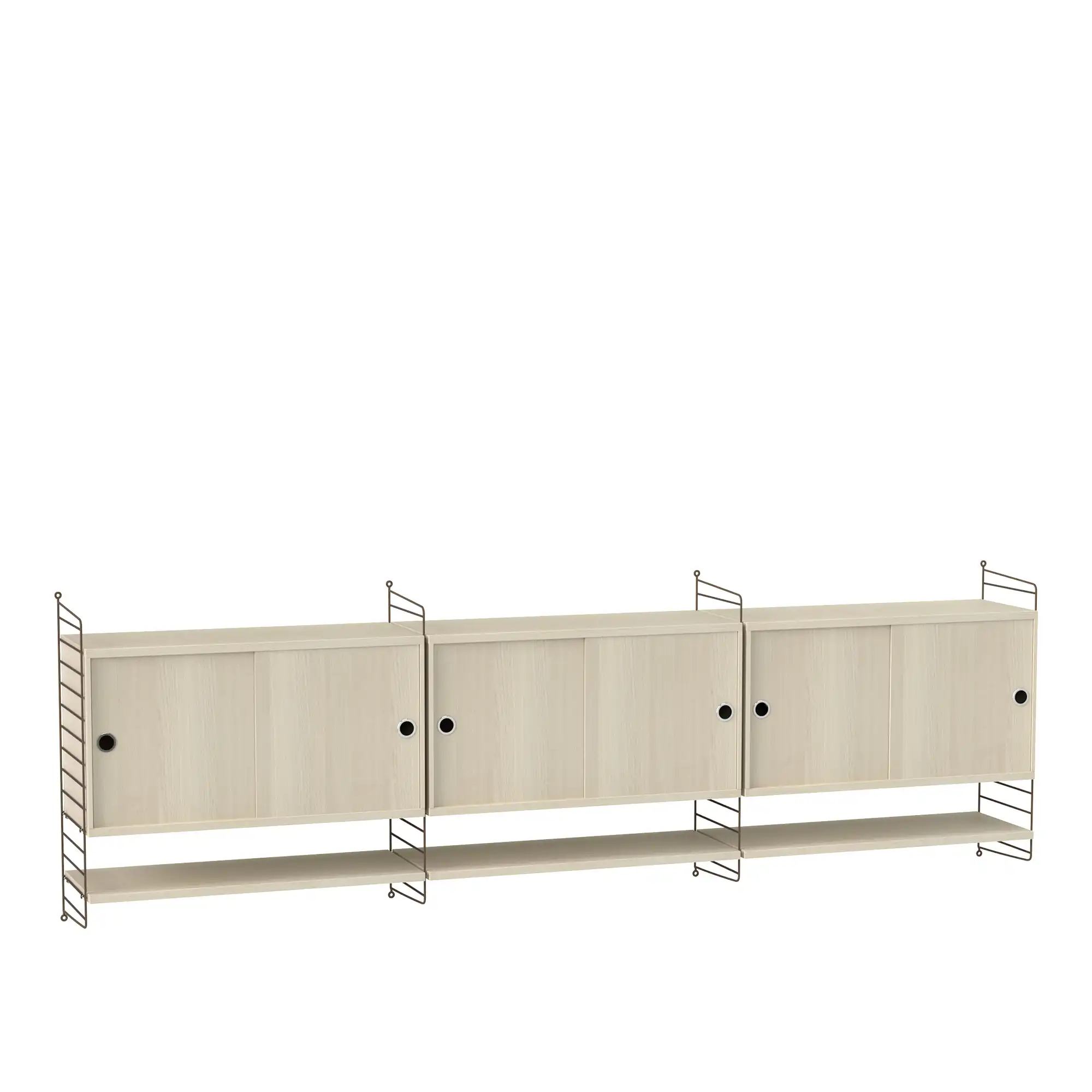 Vardagsrum hyllsystem E ask/brun