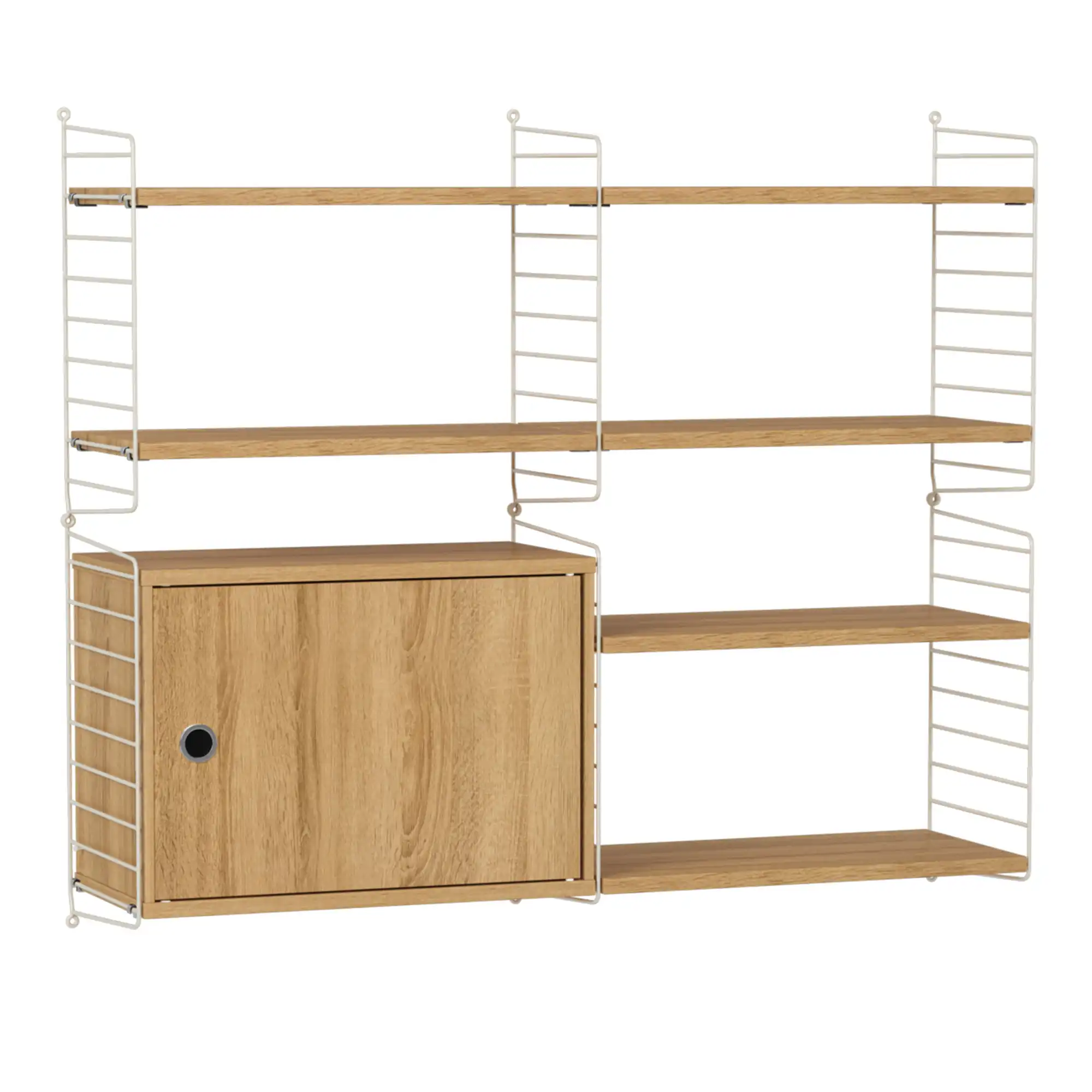 Vardagsrum hyllsystem R ek/beige