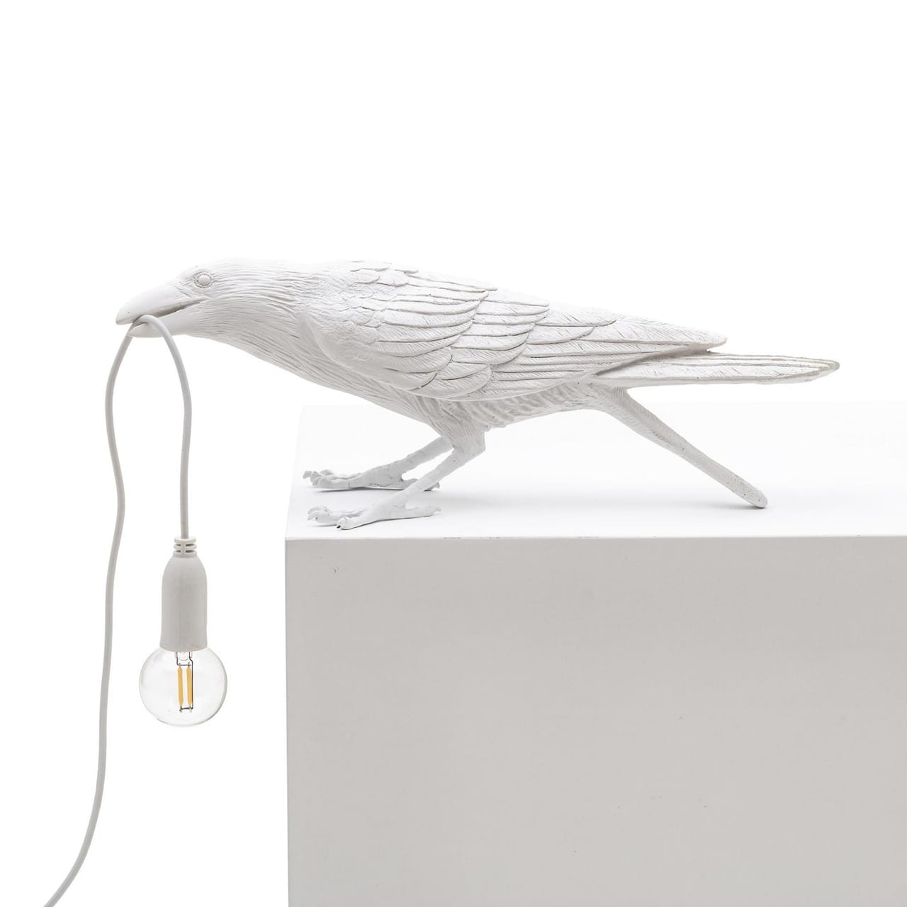 Bird Lamp Playing - Hvid