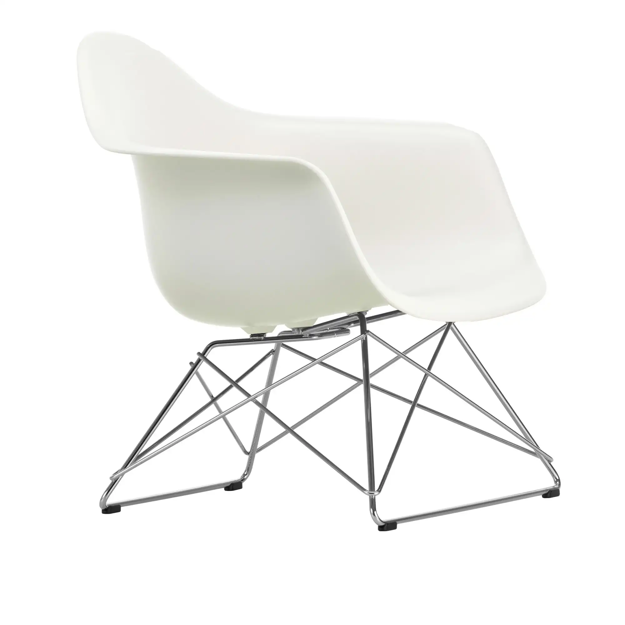 Eames RE Plastic Armchair LAR fåtölj Chrome