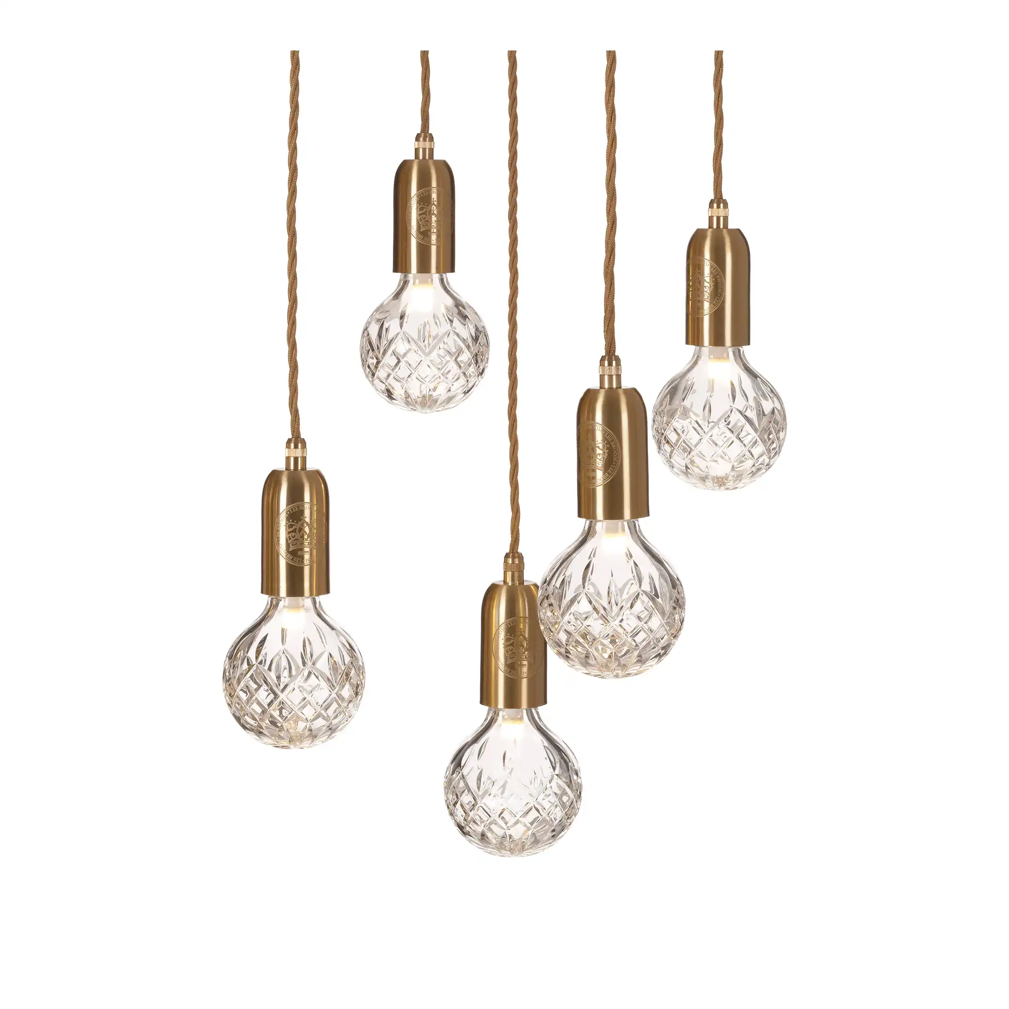 Crystal Bulb Chandelier 5 Piece