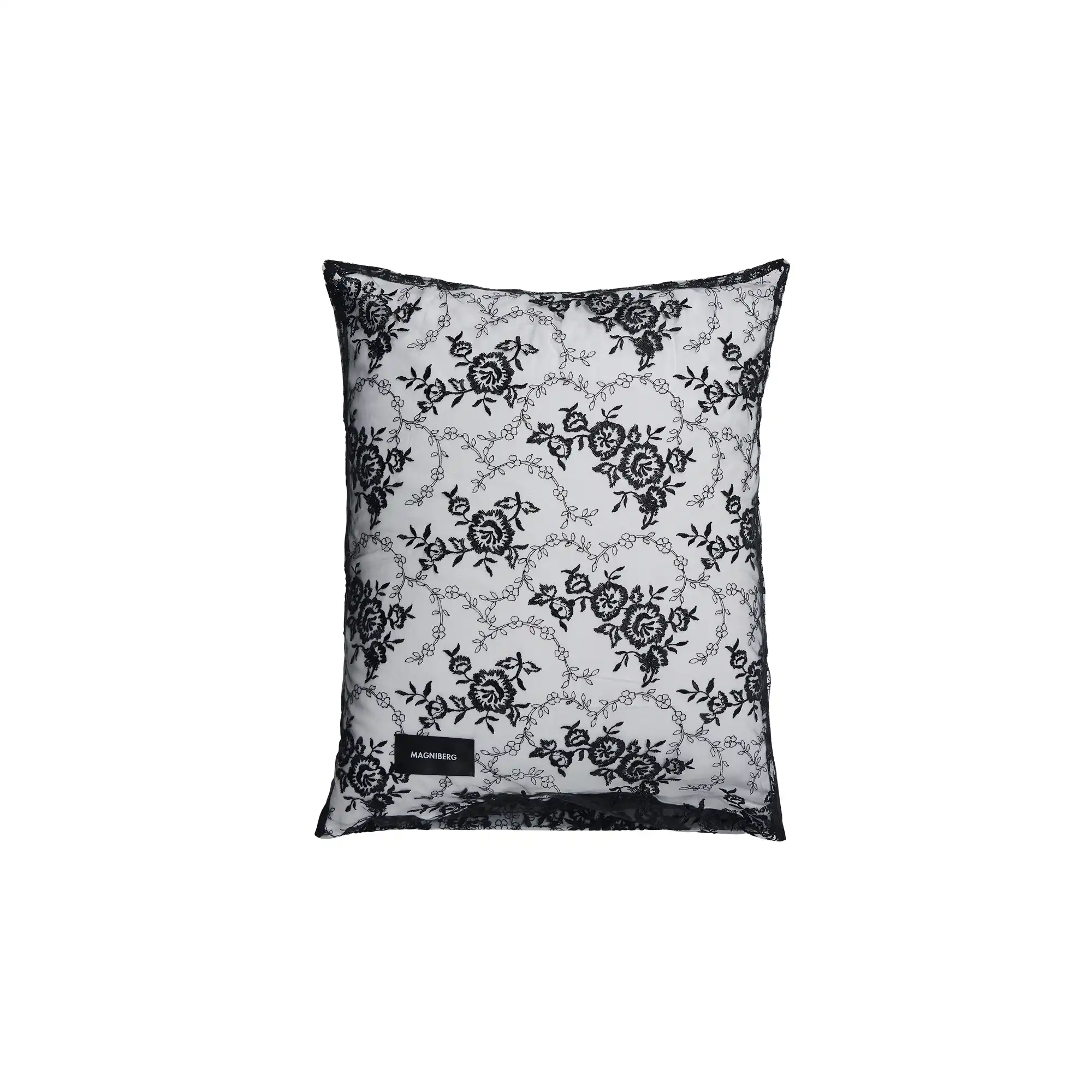 Rose Lace Pillow Case - Black 50x70