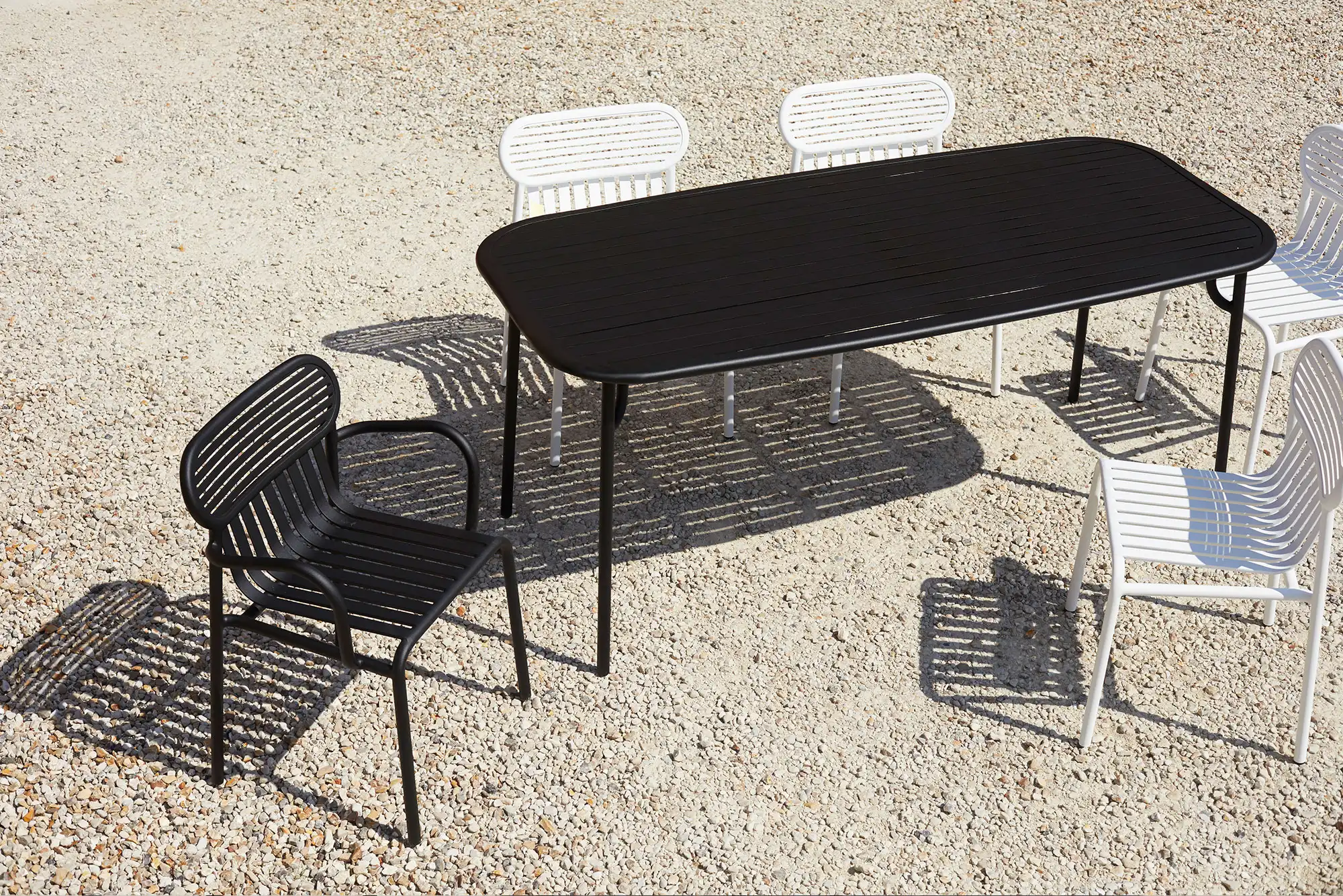 Week-End, Large Rectangular Table, Black