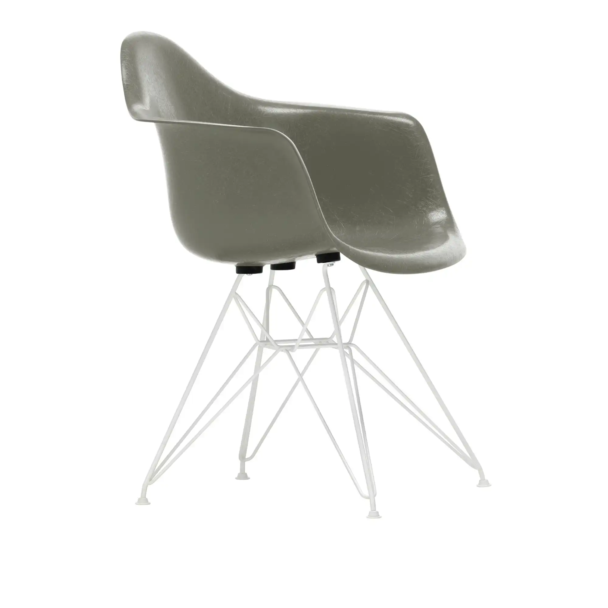 Eames Fiberglass Armchair DAR karmstol White