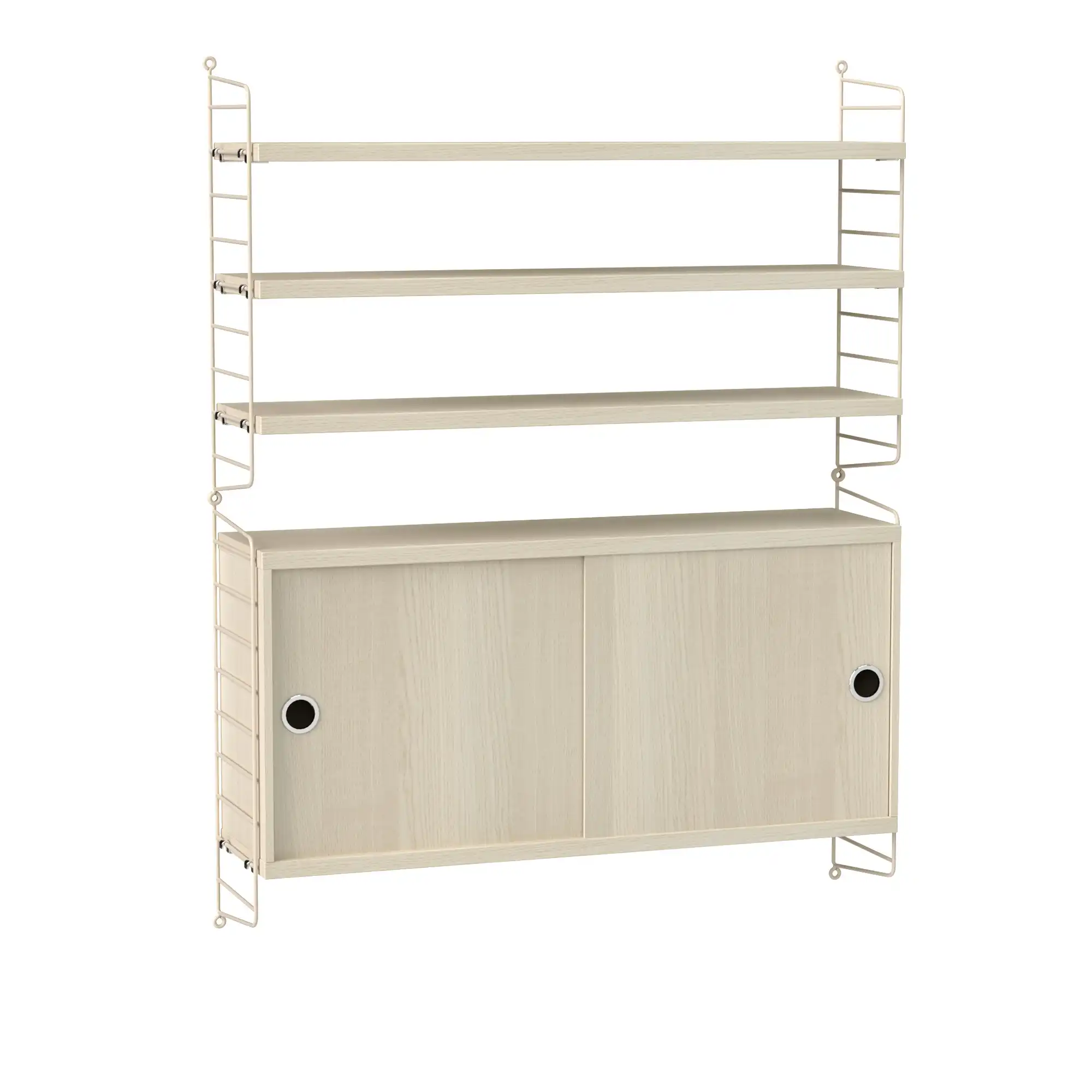 Vardagsrum hyllsystem I ask/beige