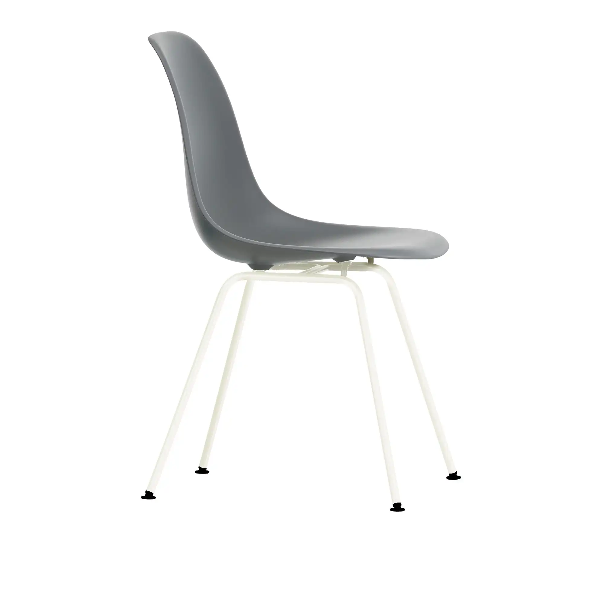 Eames Plastic Chair DSX - 56 Granite Grey - White Base