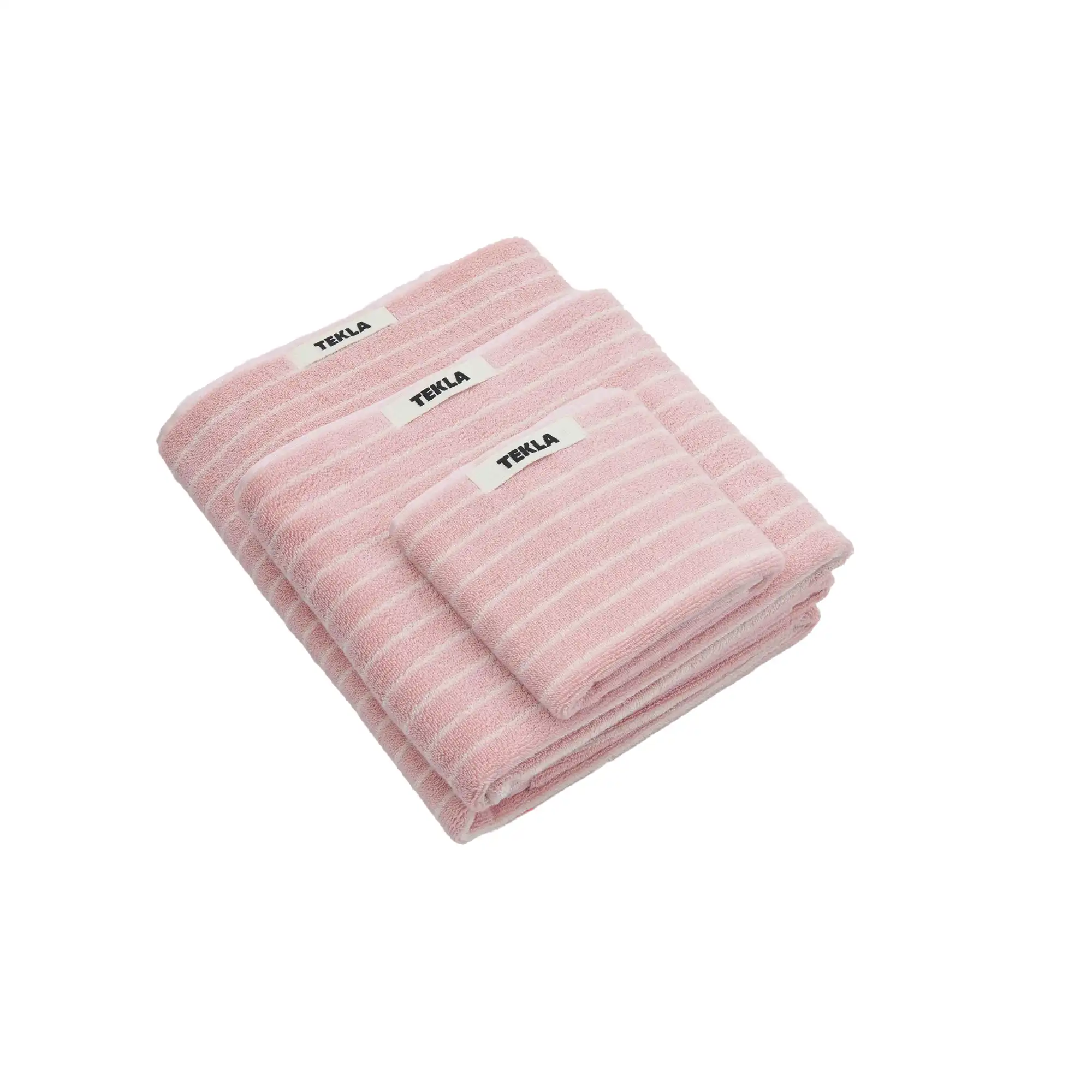 Terry handduk shaded pink stripes badlakan 100x150cm