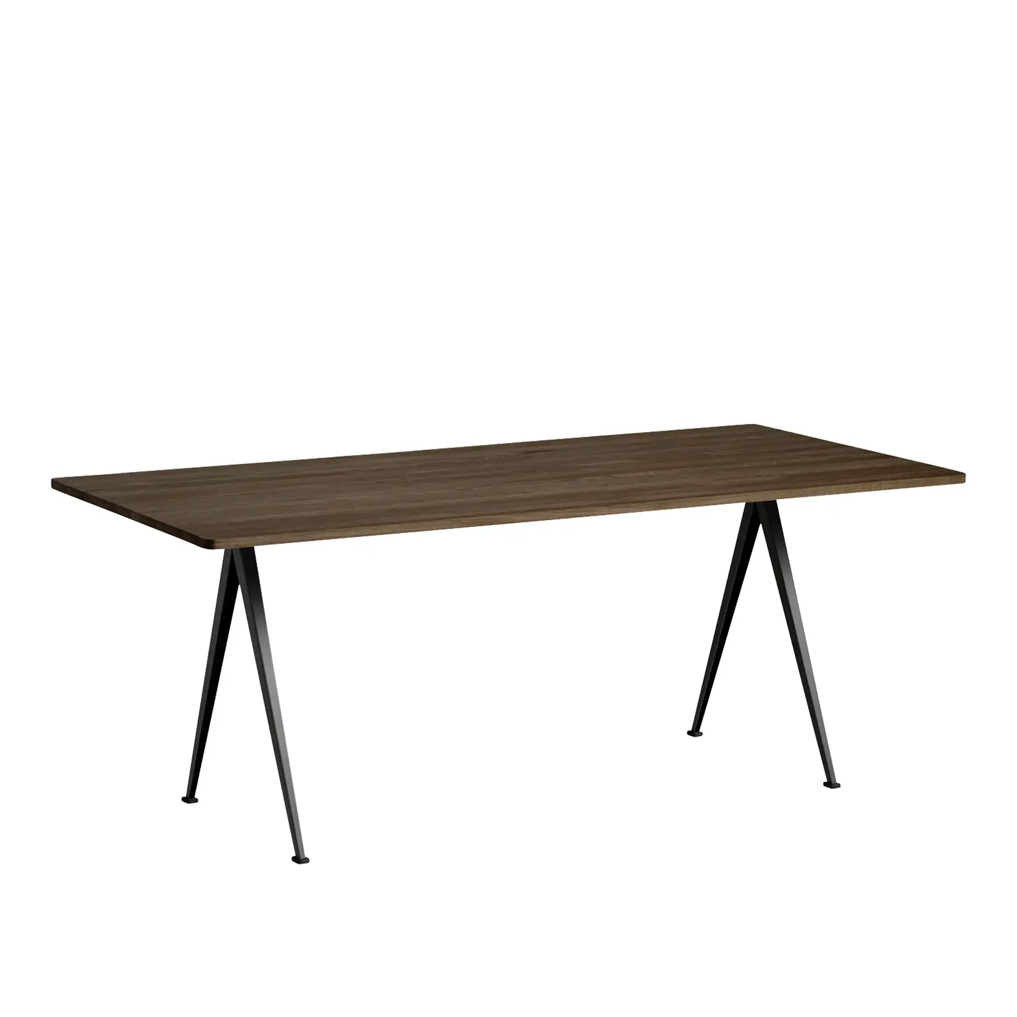 Pyramid Table 02 - Black Base - Smoked Oak - 190x85 cm